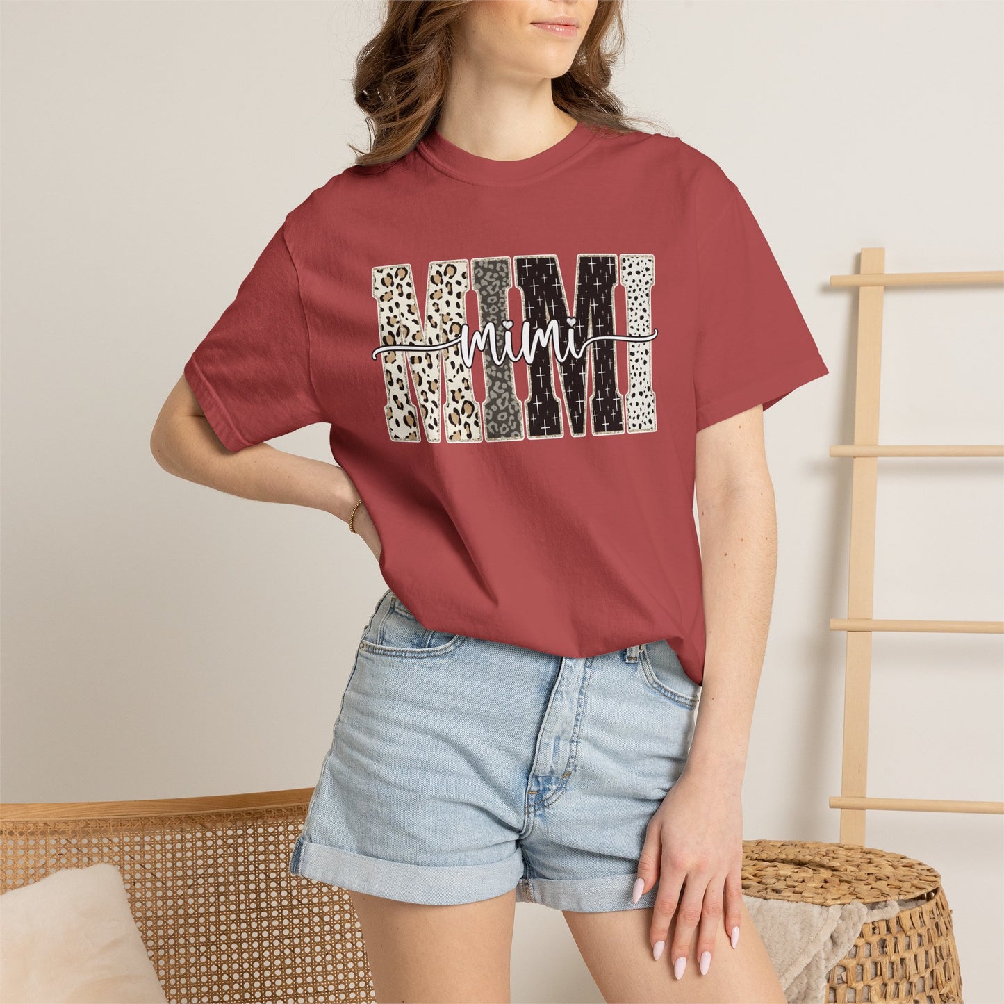 Mimi Graphic Tee | Stylish Grandma Shirt | Leopard Print Mimi Shirt | Comfort Colors Tee