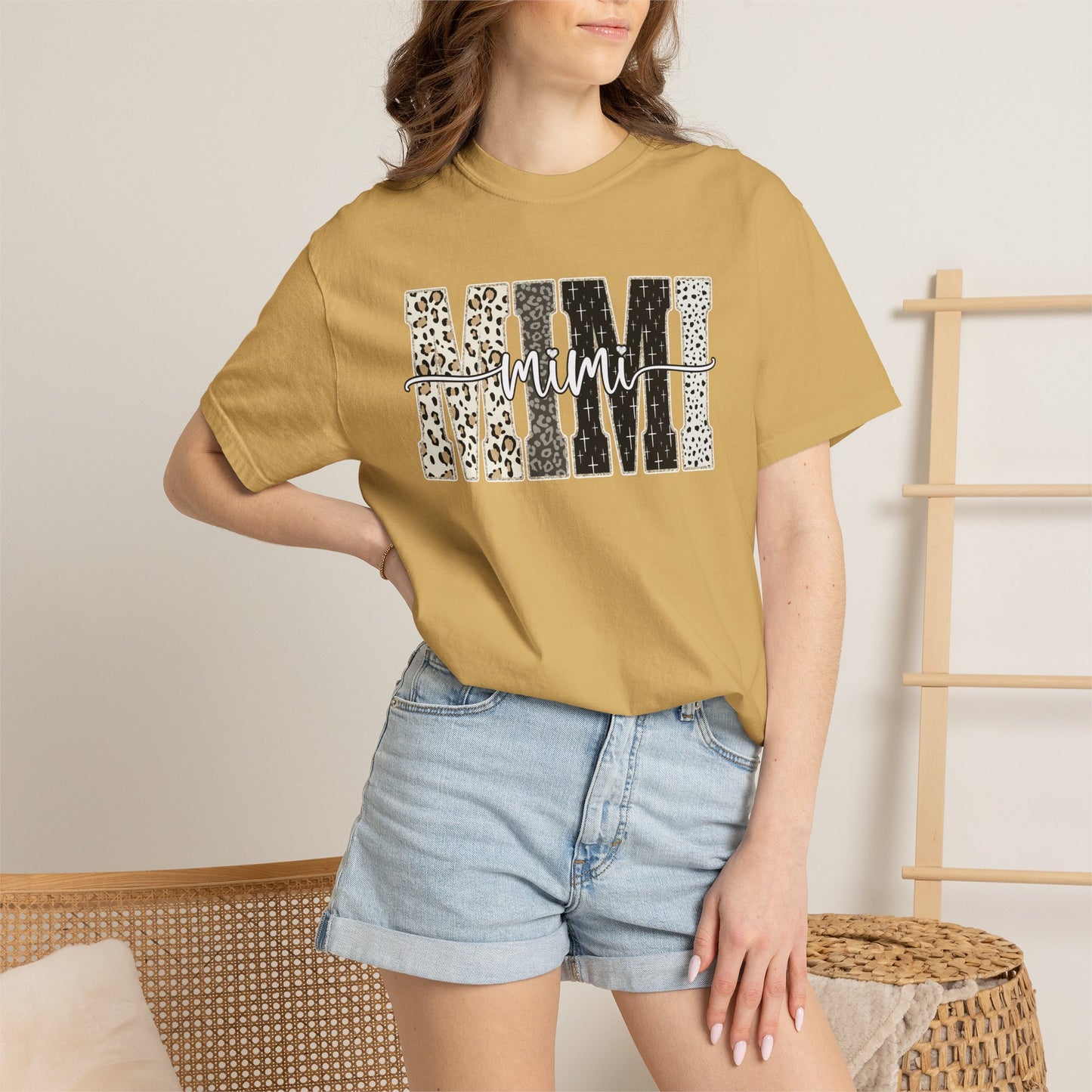 Mimi Graphic Tee | Stylish Grandma Shirt | Leopard Print Mimi Shirt | Comfort Colors Tee