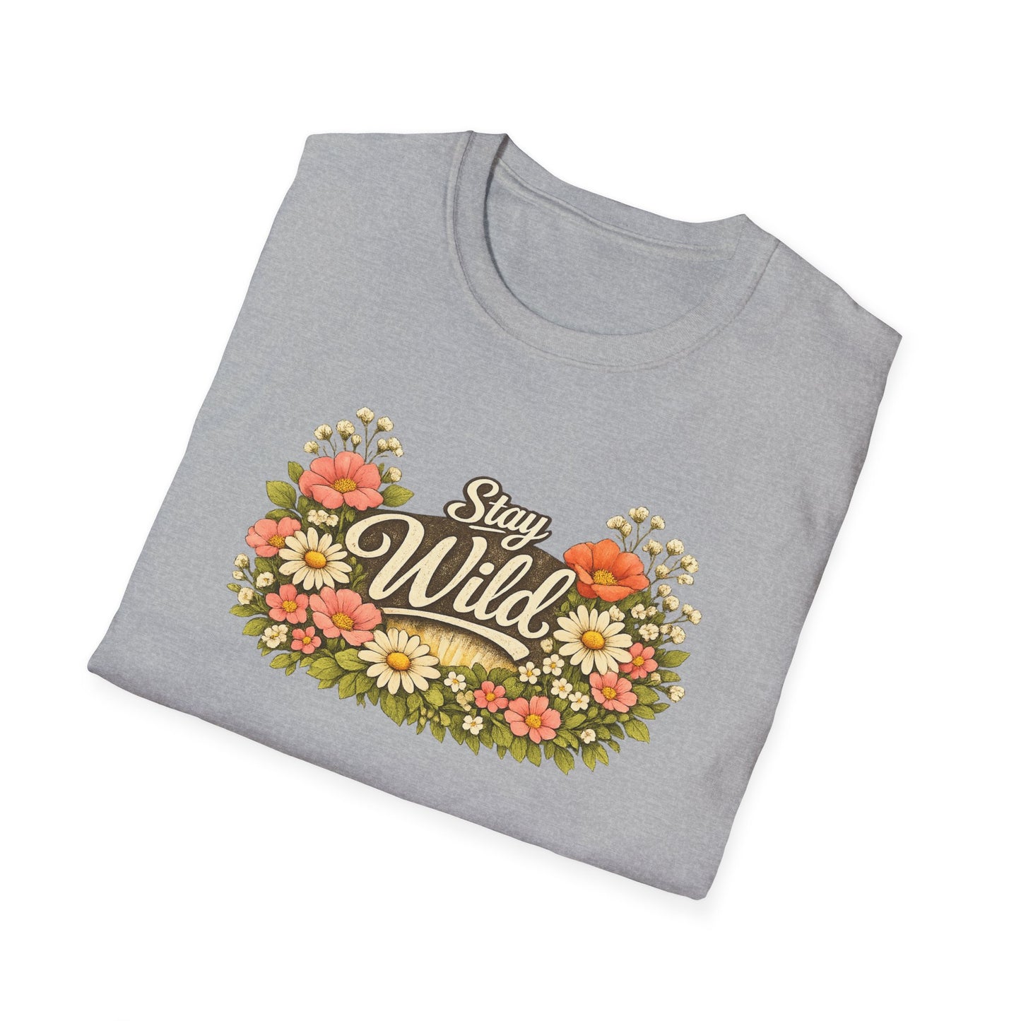 Stay Wild Floral T-Shirt | Retro | Flower | Graphic Tee