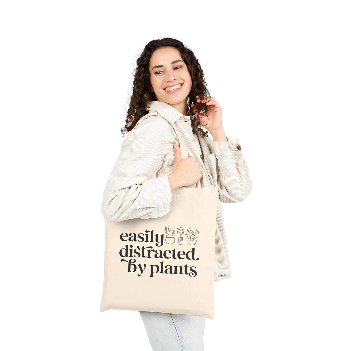 Easily Distracted By Plants - Canvas Tote Bag