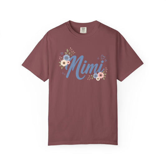 Mimi Comfort Colors Shirt, Floral Grandma Shirt, Cute Mimi Gift Tee, Grandmother Graphic Shirt, Mimi Flower Tee