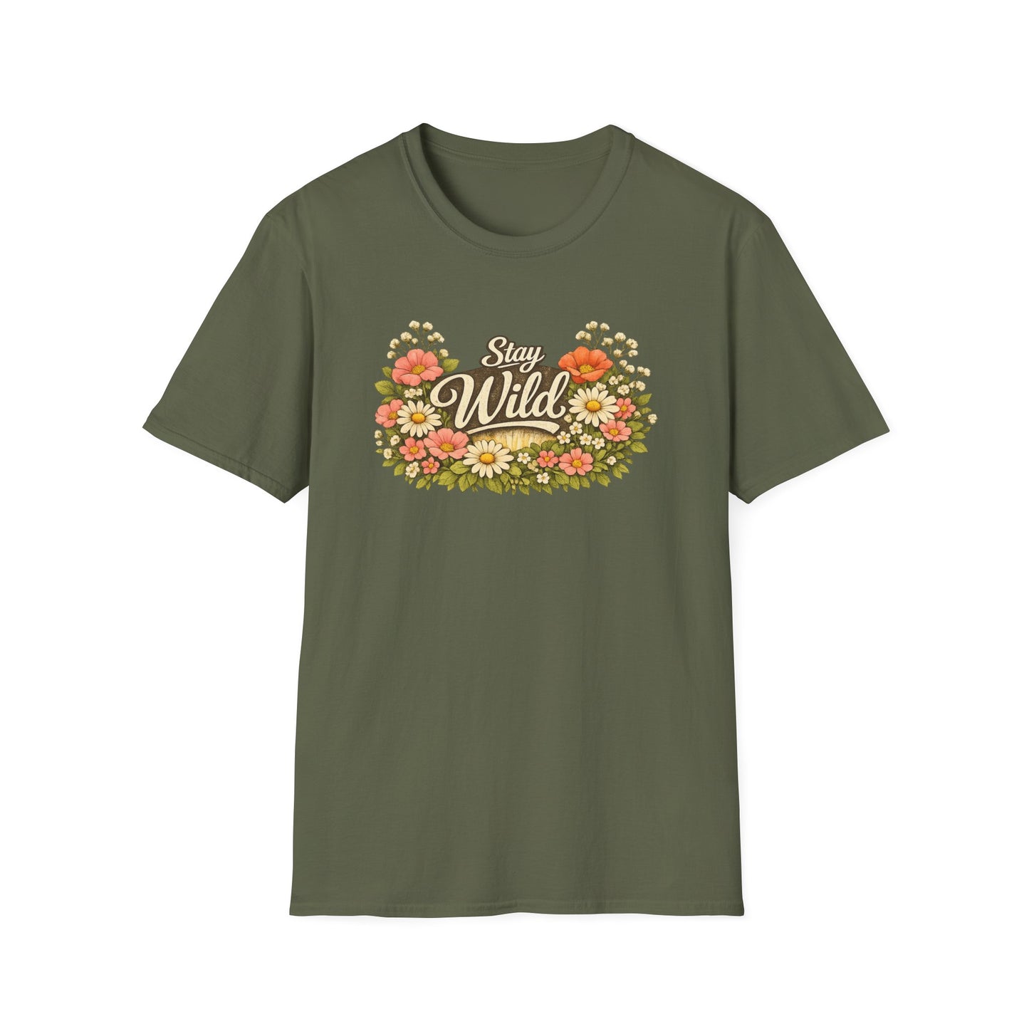 Stay Wild Floral T-Shirt | Retro | Flower | Graphic Tee