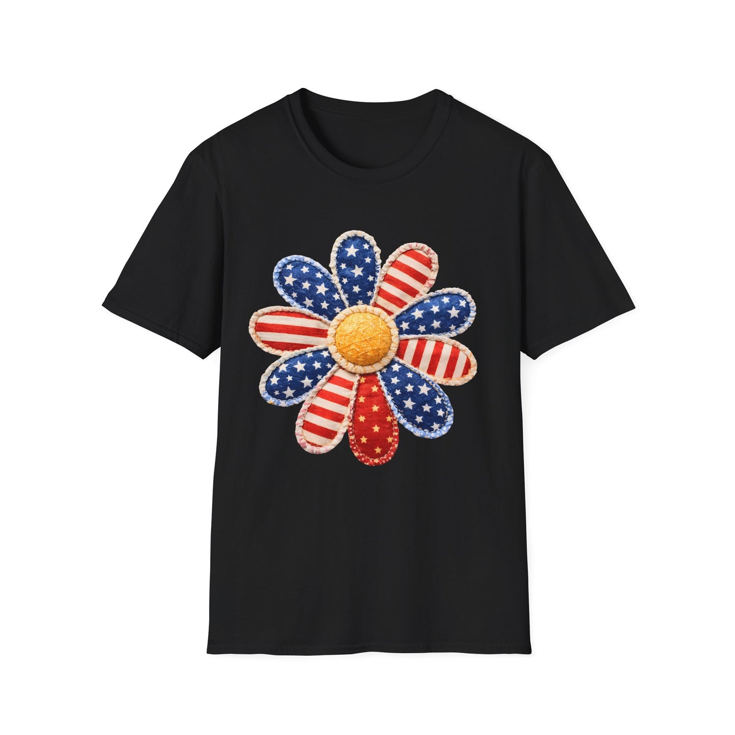 Patriotic Daisy T-Shirt | Gildan Unisex Soft-Style | Graphic Tees | Patriotic Shirt | Memorial Day | Fourth of July