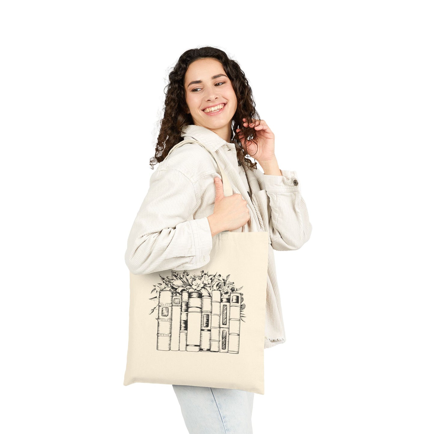 Vintage Stacked Books | Canvas Tote Bag