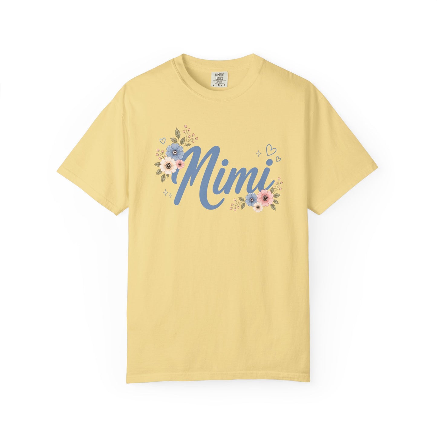 Mimi Comfort Colors Shirt, Floral Grandma Shirt, Cute Mimi Gift Tee, Grandmother Graphic Shirt, Mimi Flower Tee