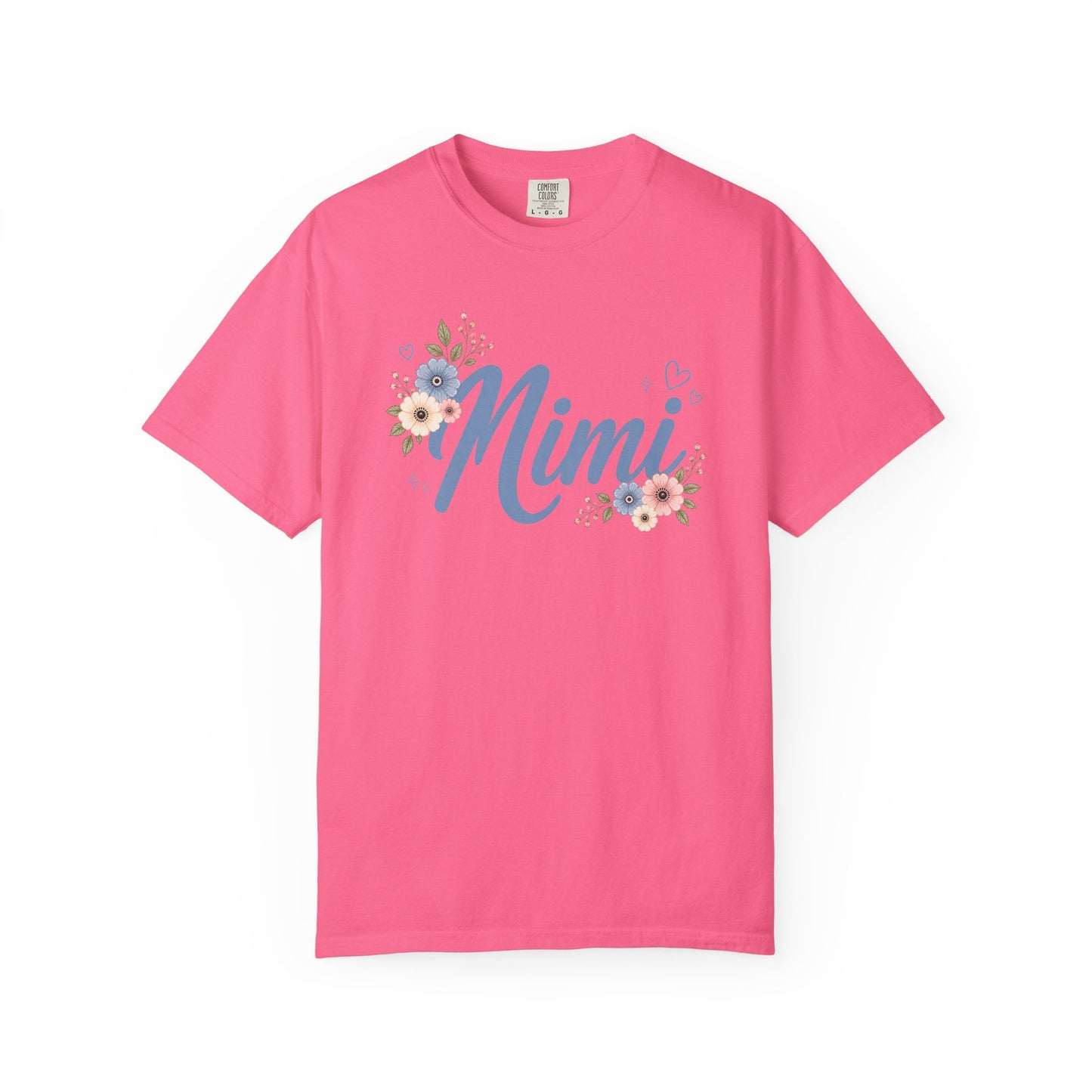 Mimi Comfort Colors Shirt, Floral Grandma Shirt, Cute Mimi Gift Tee, Grandmother Graphic Shirt, Mimi Flower Tee