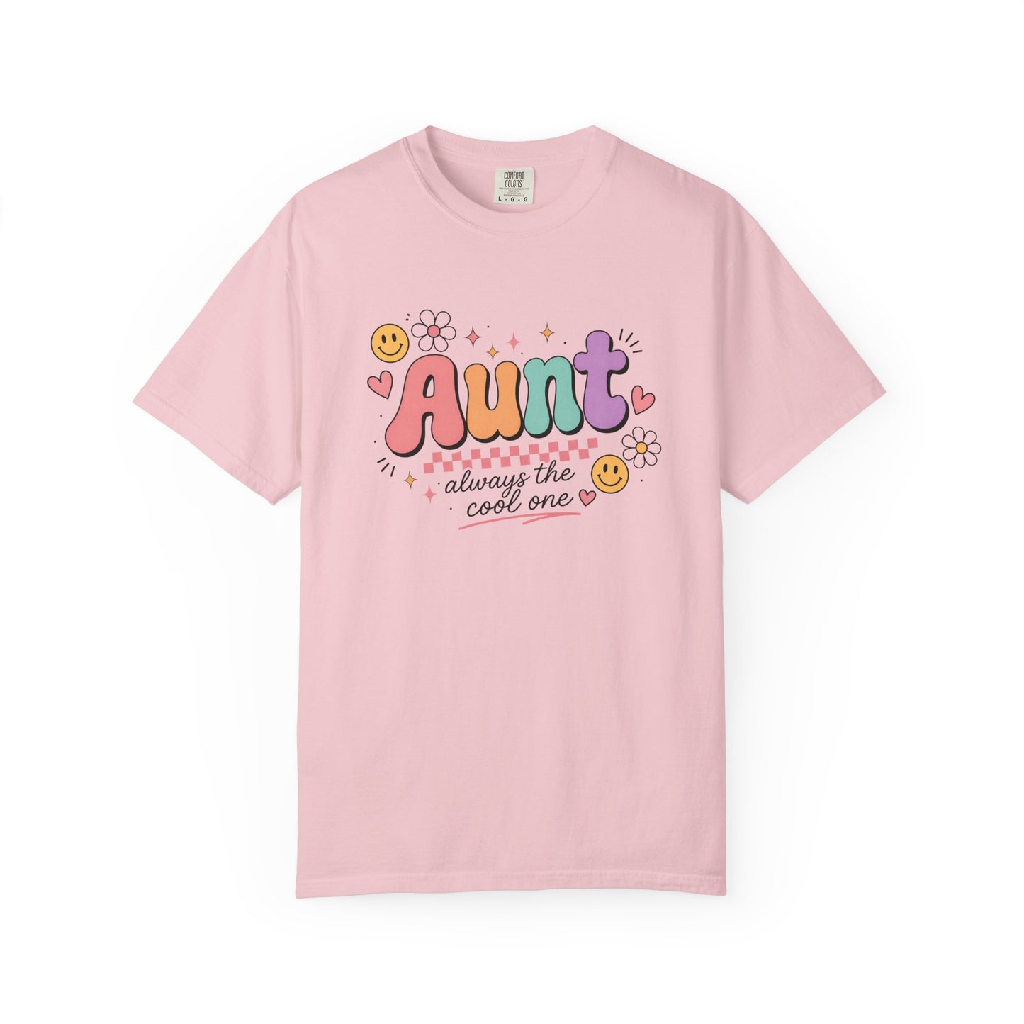Cool Aunt Comfort Colors Shirt, Aunt Always the Cool One Tee, Retro Auntie Graphic Tee, Cute Aunt Gift Shirt