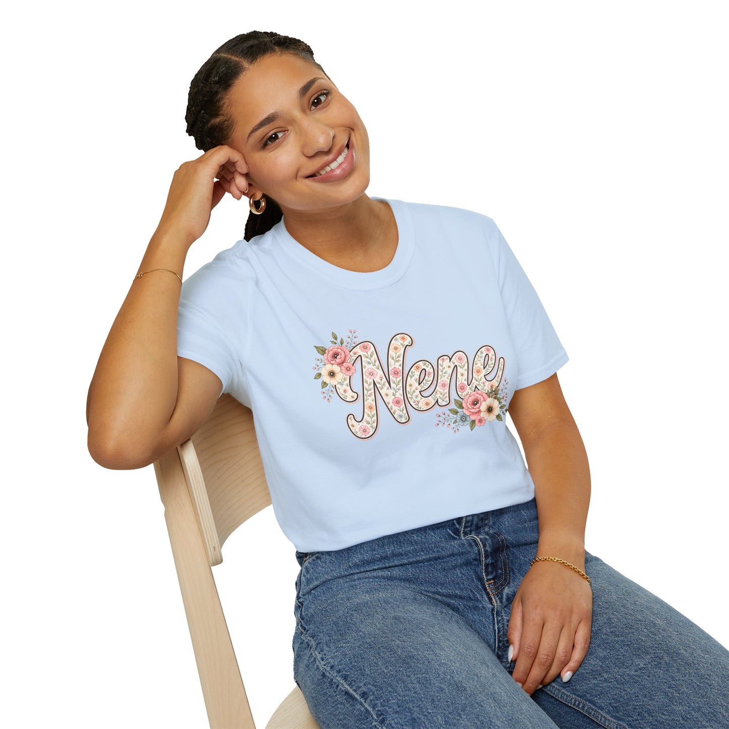 Nene Floral Shirt | Grandma Name Graphic Tee | Cute Nene Gift Shirt | Gildan Softstyle Tee
