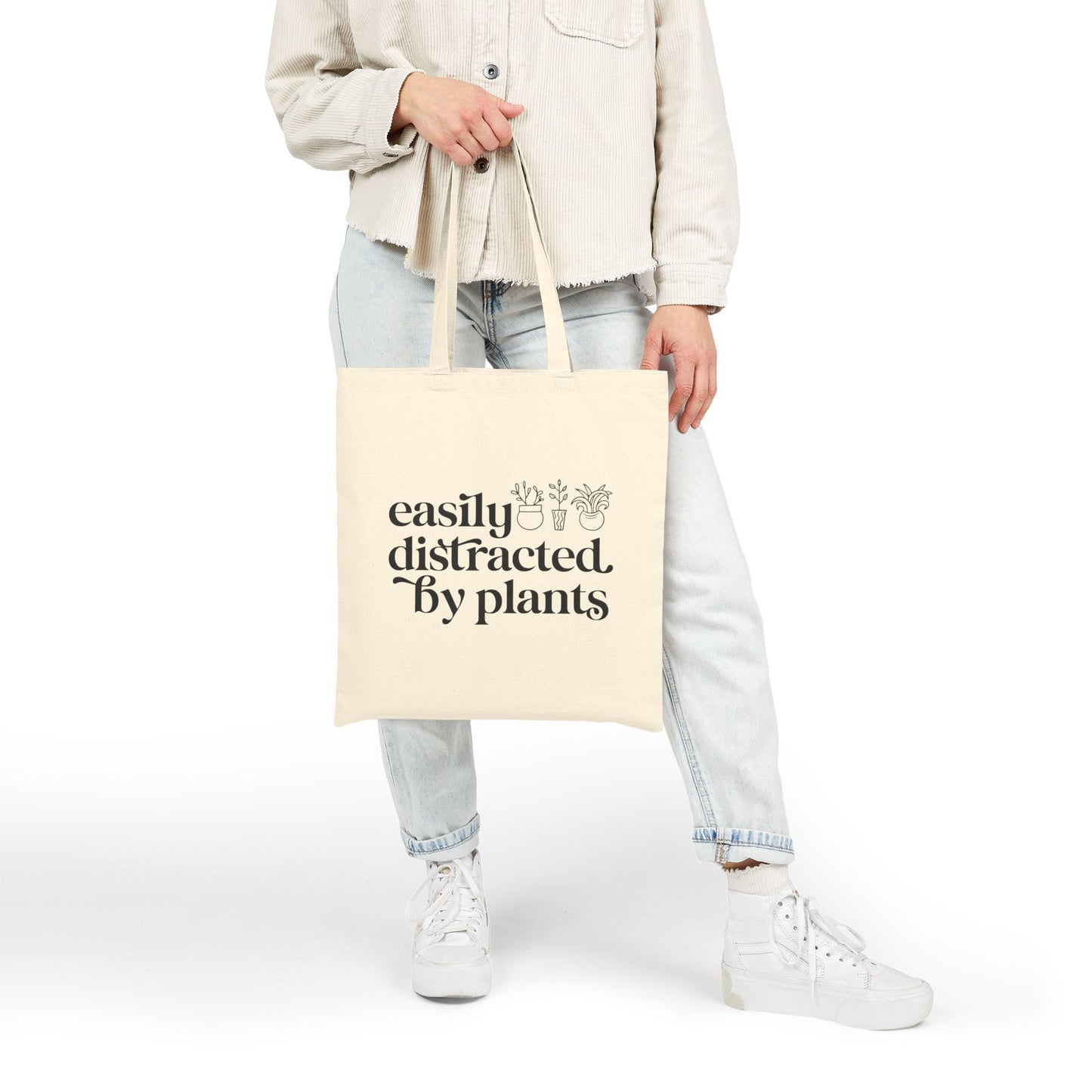 Easily Distracted By Plants - Canvas Tote Bag