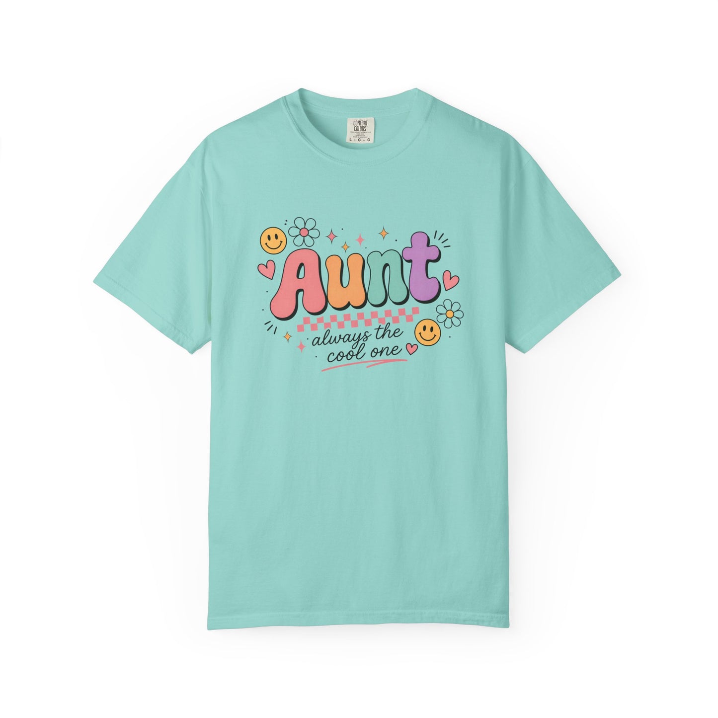 Cool Aunt Comfort Colors Shirt, Aunt Always the Cool One Tee, Retro Auntie Graphic Tee, Cute Aunt Gift Shirt