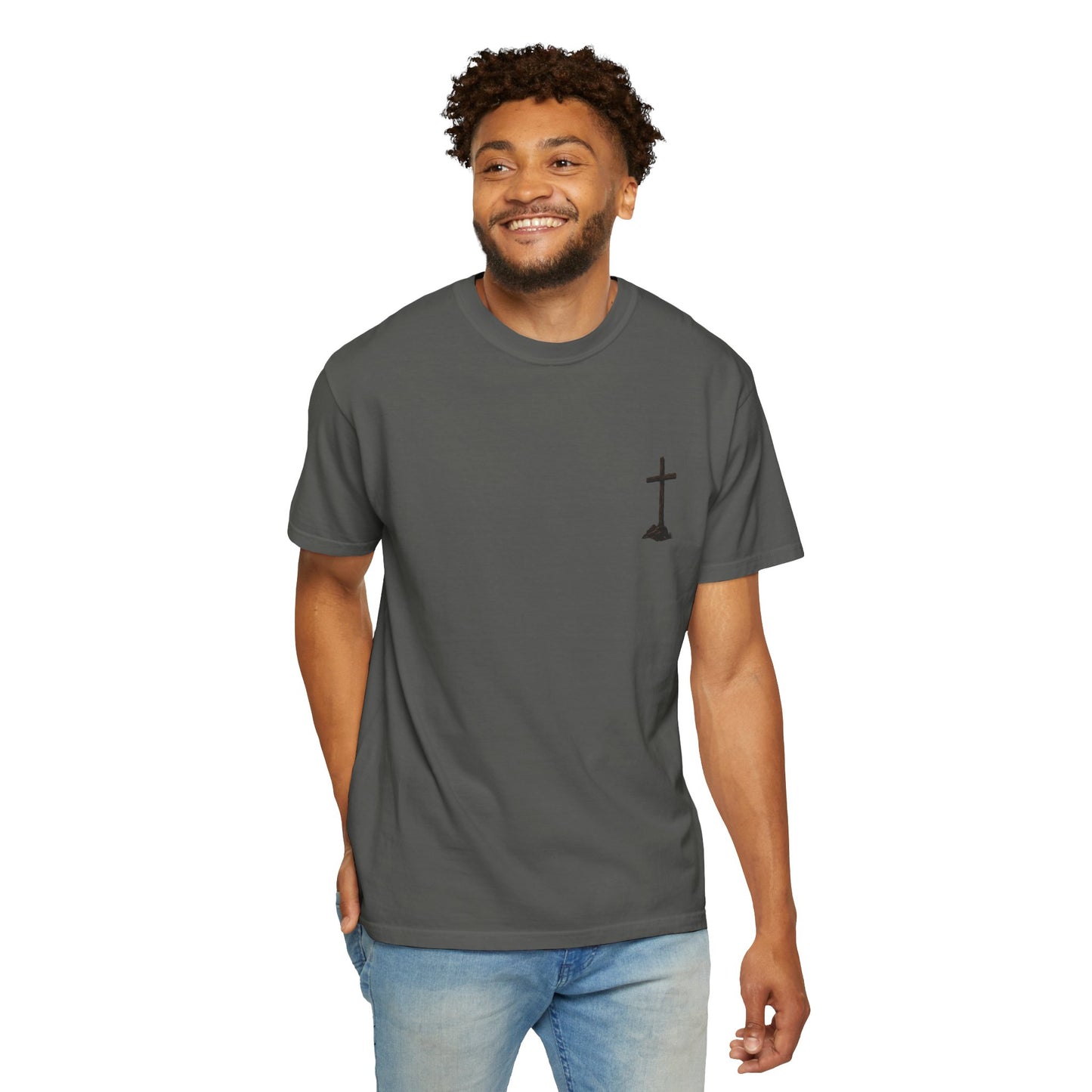 Cowboy Faith Shirt | Christian Western Graphic Tee | A Cowboy's Strongest Stand Shirt | Comfort Colors 1717 Tee