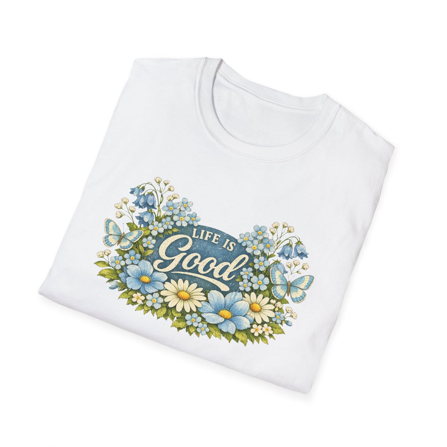 Life Is Good Daisy T-Shirt | Gildan Unisex Soft Style | Floral | Retro | Positive | Graphic Tee