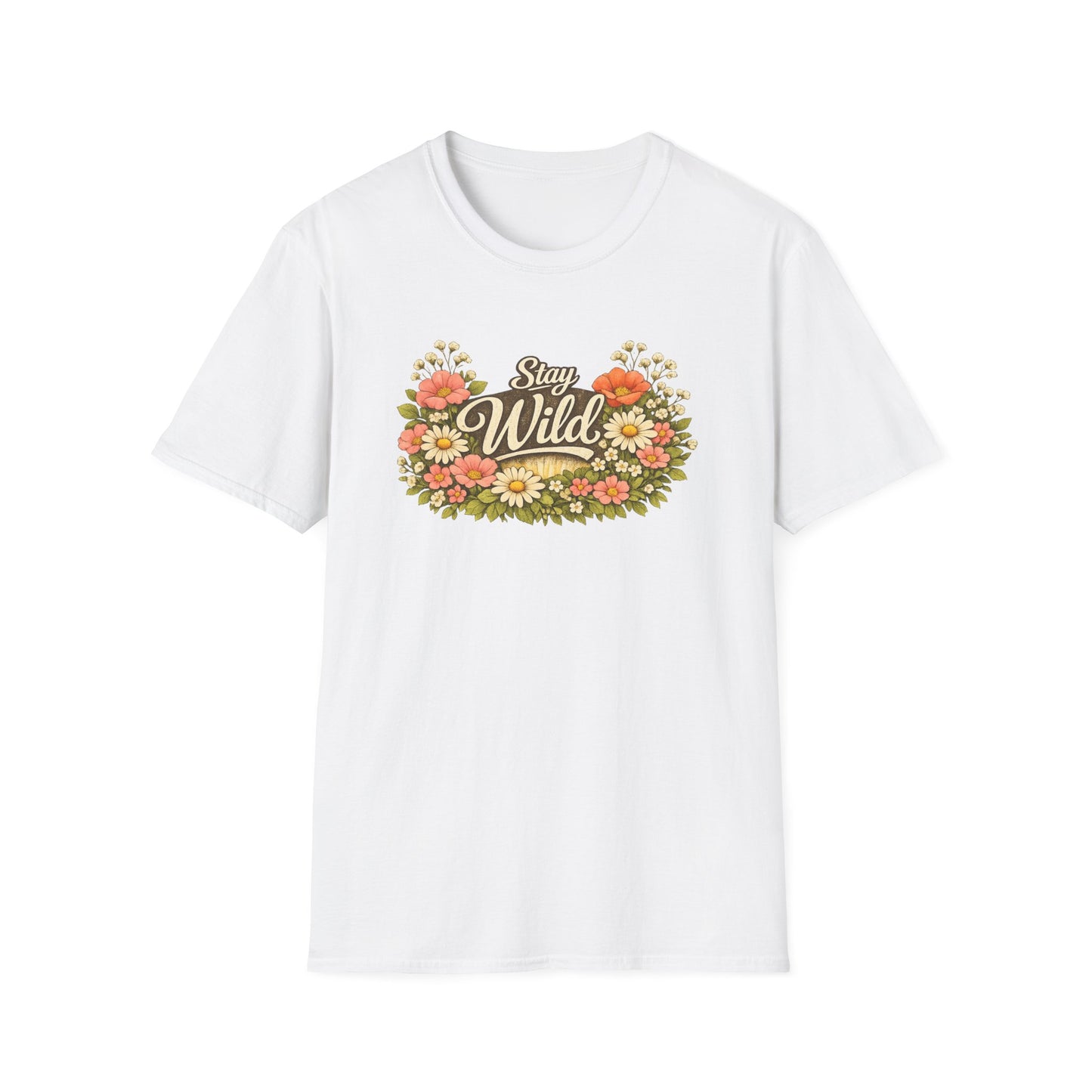 Stay Wild Floral T-Shirt | Retro | Flower | Graphic Tee
