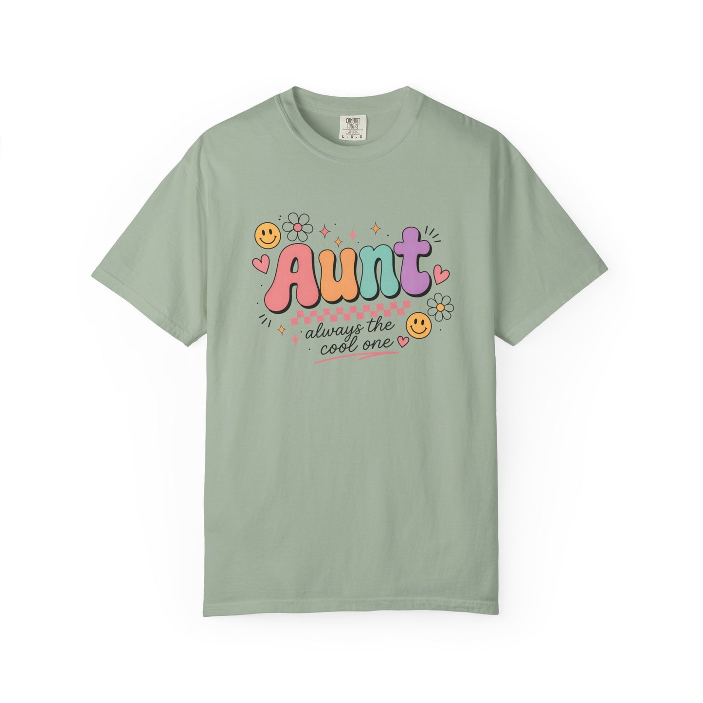 Cool Aunt Comfort Colors Shirt, Aunt Always the Cool One Tee, Retro Auntie Graphic Tee, Cute Aunt Gift Shirt