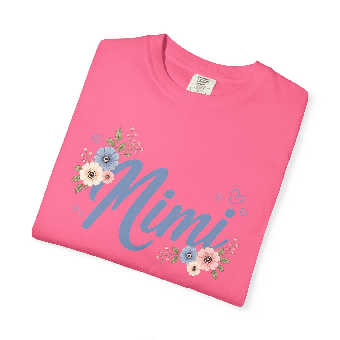 Mimi Comfort Colors Shirt, Floral Grandma Shirt, Cute Mimi Gift Tee, Grandmother Graphic Shirt, Mimi Flower Tee