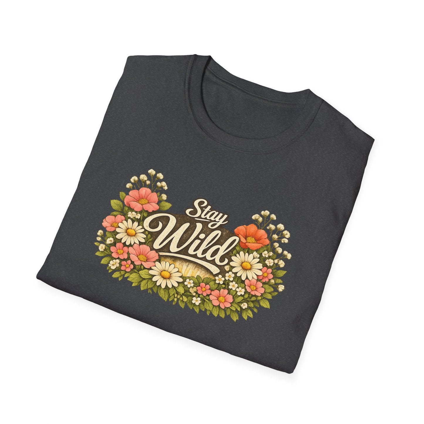 Stay Wild Floral T-Shirt | Retro | Flower | Graphic Tee