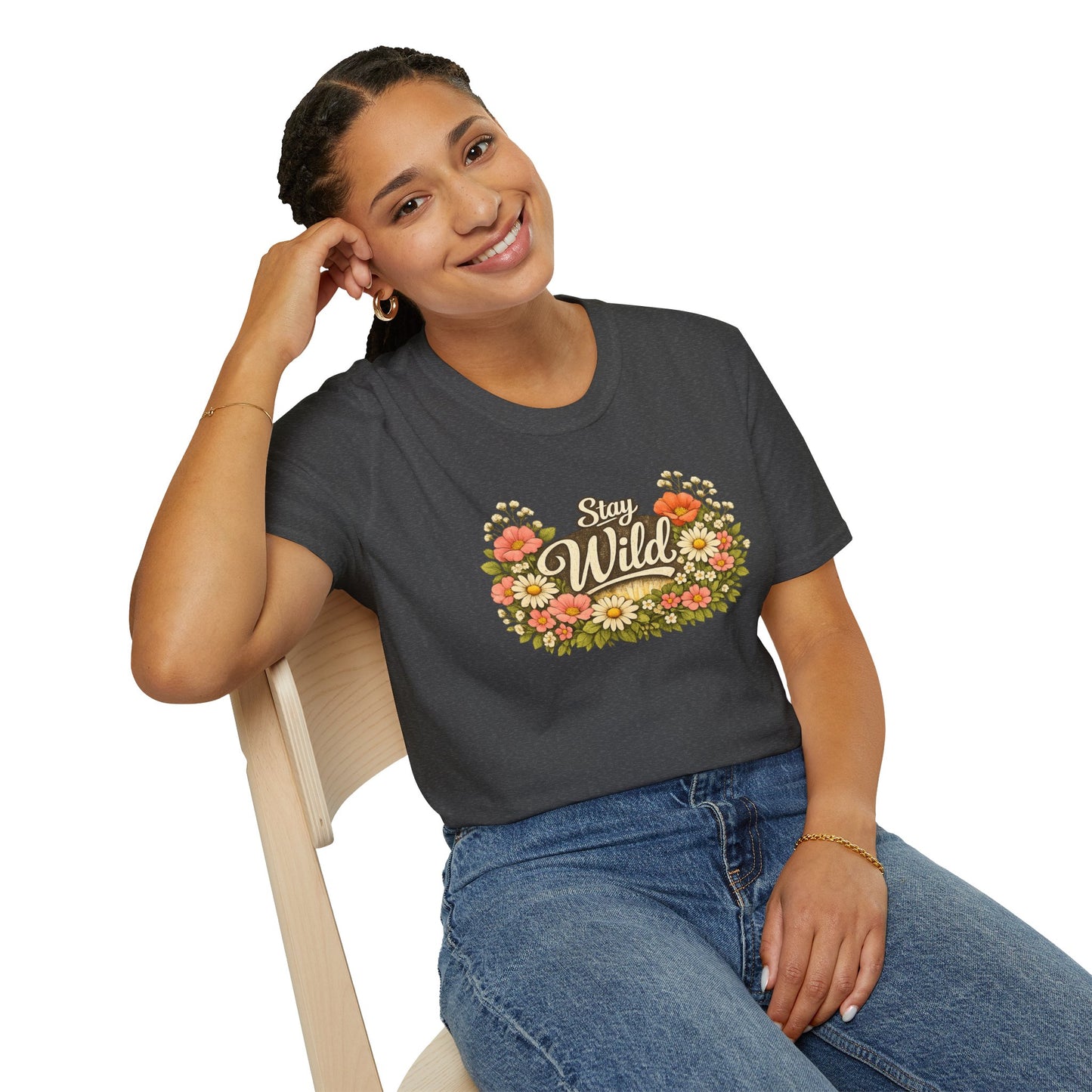 Stay Wild Floral T-Shirt | Retro | Flower | Graphic Tee