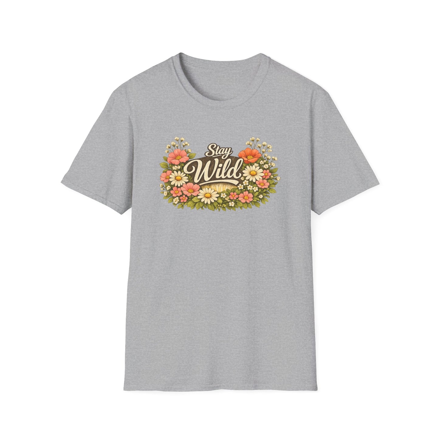 Stay Wild Floral T-Shirt | Retro | Flower | Graphic Tee