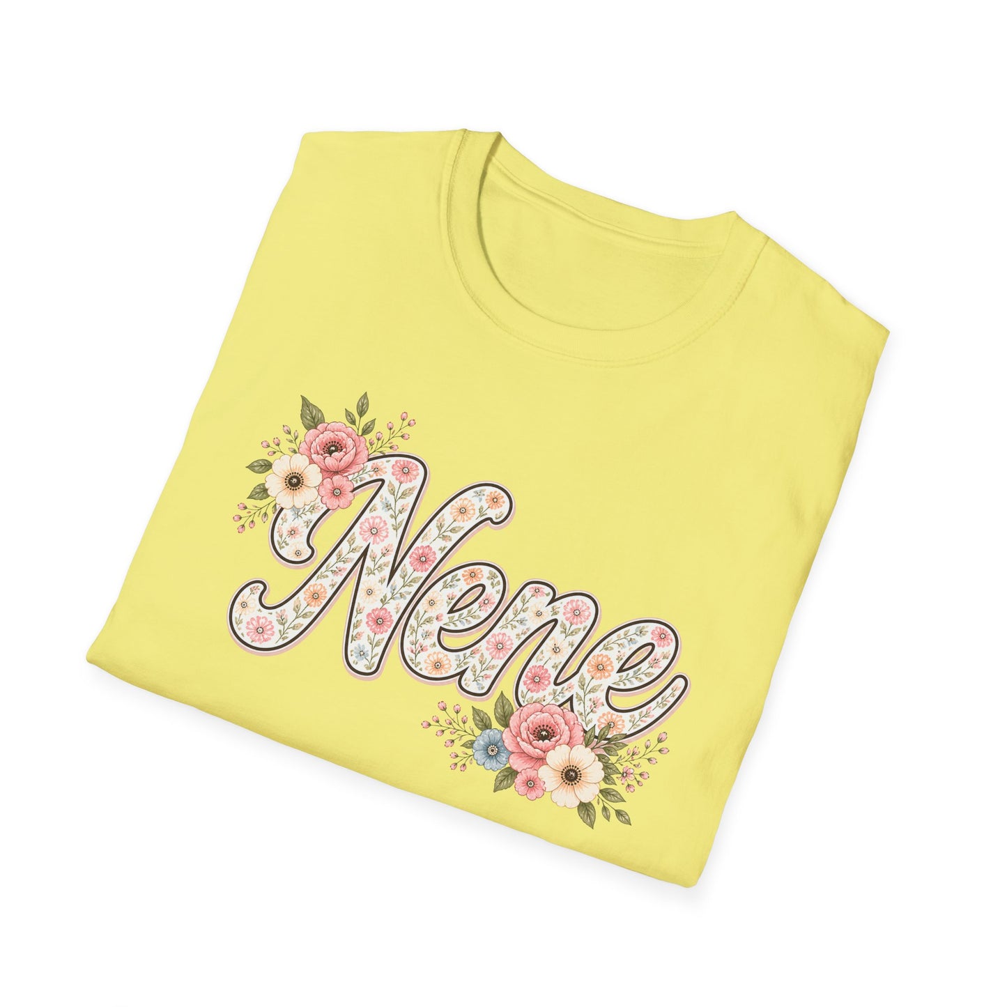 Nene Floral Shirt | Grandma Name Graphic Tee | Cute Nene Gift Shirt | Gildan Softstyle Tee