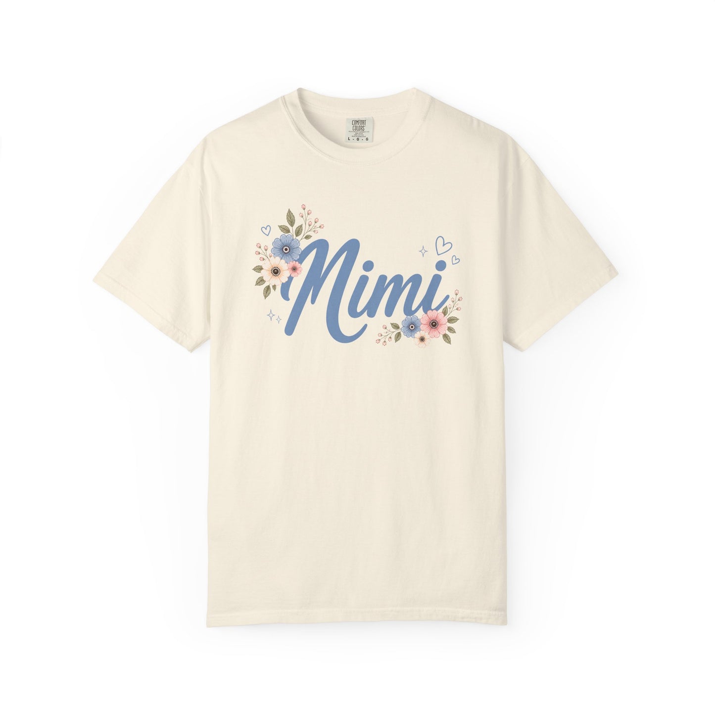 Mimi Comfort Colors Shirt, Floral Grandma Shirt, Cute Mimi Gift Tee, Grandmother Graphic Shirt, Mimi Flower Tee