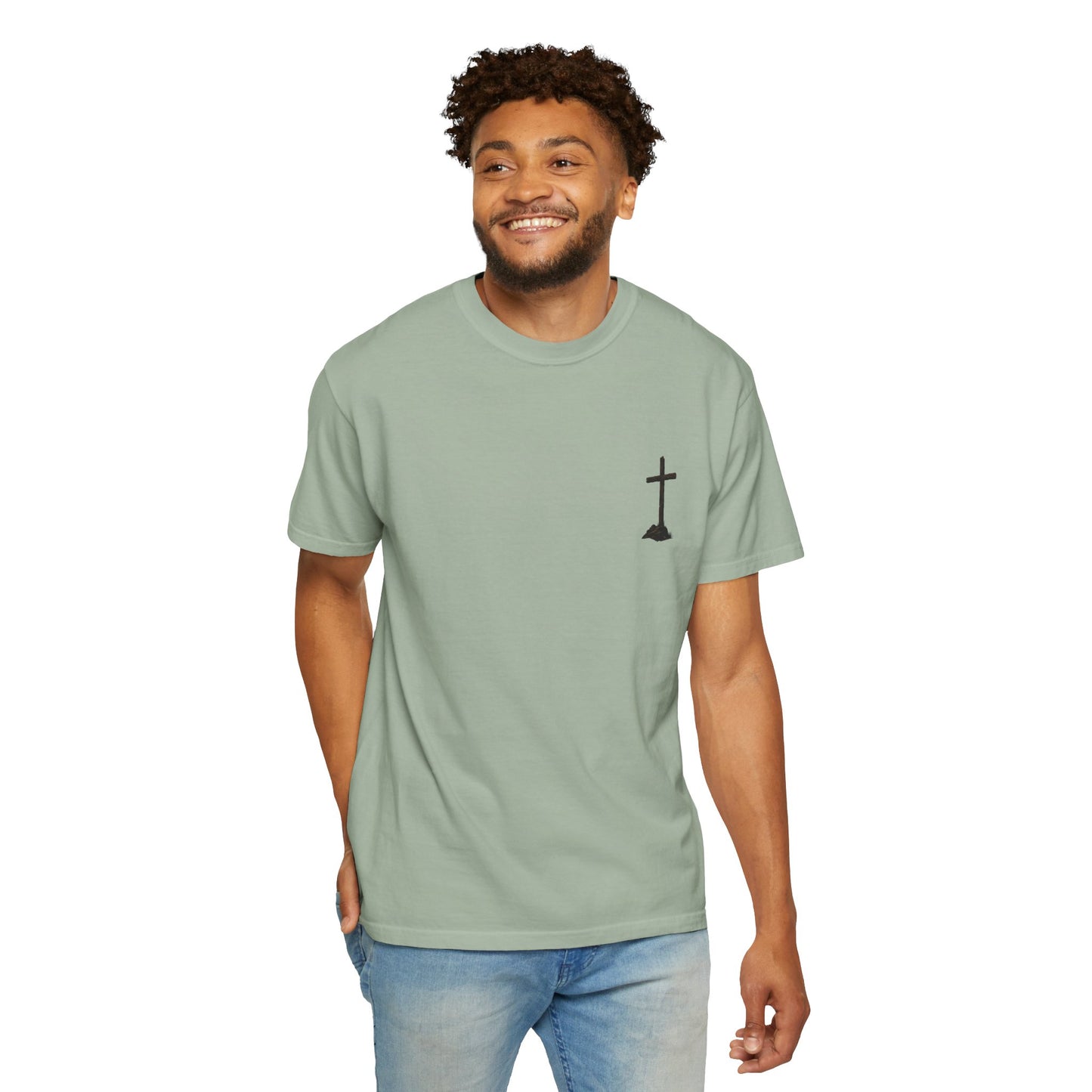 Cowboy Faith Shirt | Christian Western Graphic Tee | A Cowboy's Strongest Stand Shirt | Comfort Colors 1717 Tee