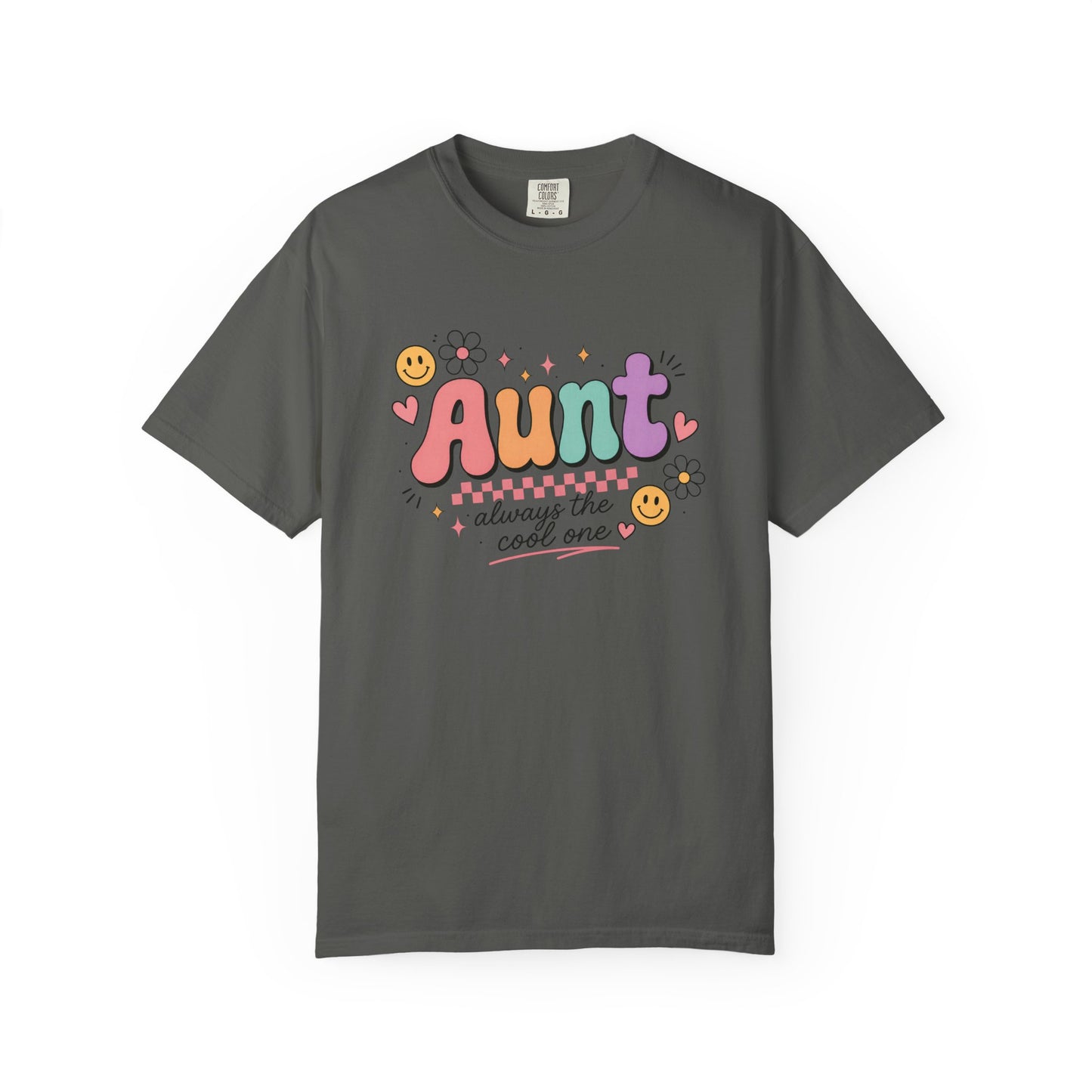 Cool Aunt Comfort Colors Shirt, Aunt Always the Cool One Tee, Retro Auntie Graphic Tee, Cute Aunt Gift Shirt