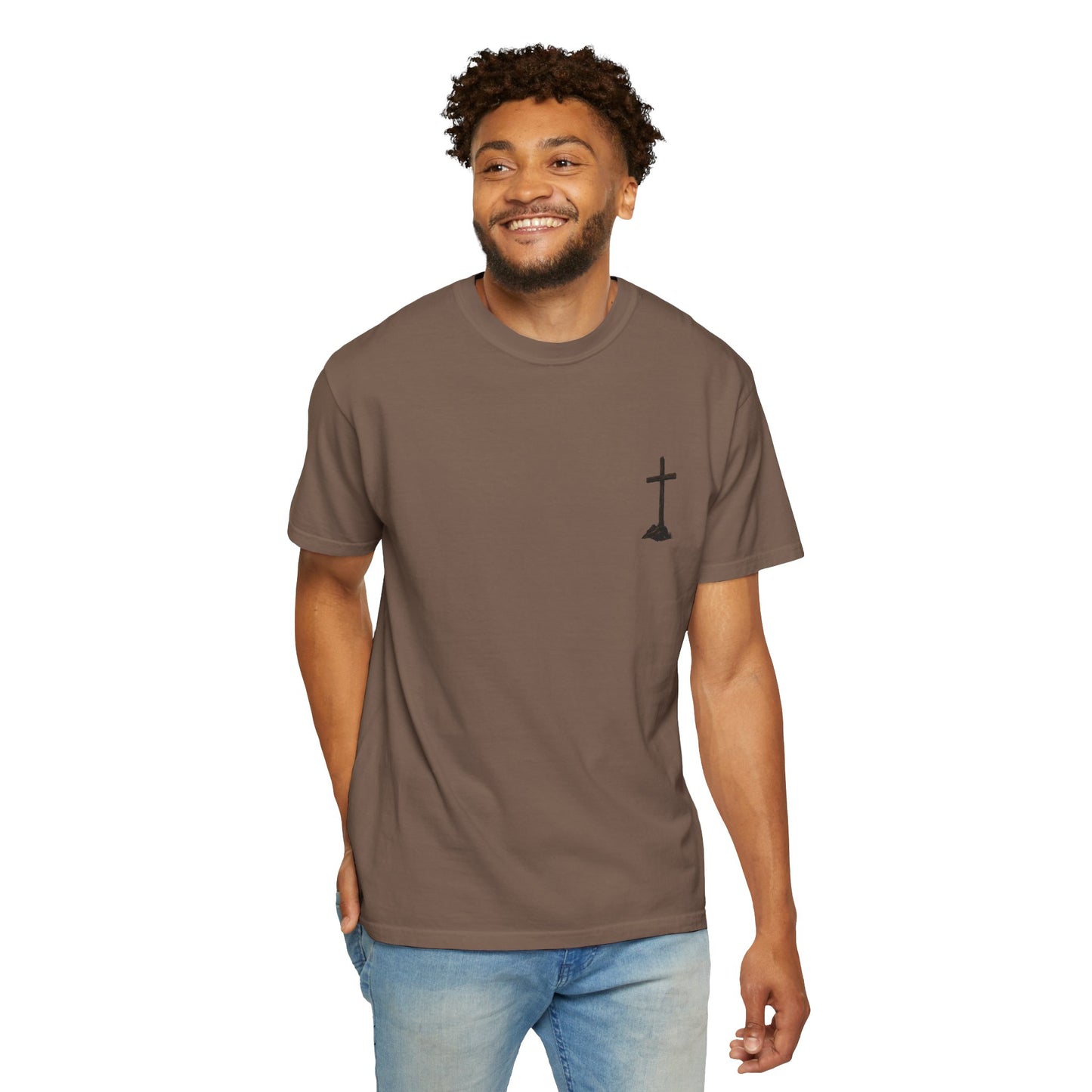 Cowboy Faith Shirt | Christian Western Graphic Tee | A Cowboy's Strongest Stand Shirt | Comfort Colors 1717 Tee