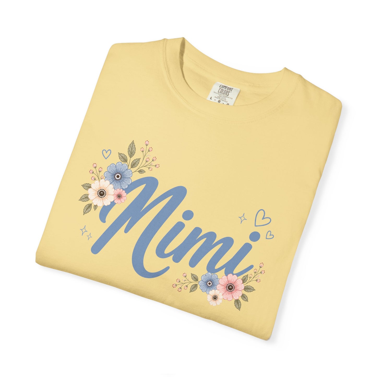 Mimi Comfort Colors Shirt, Floral Grandma Shirt, Cute Mimi Gift Tee, Grandmother Graphic Shirt, Mimi Flower Tee