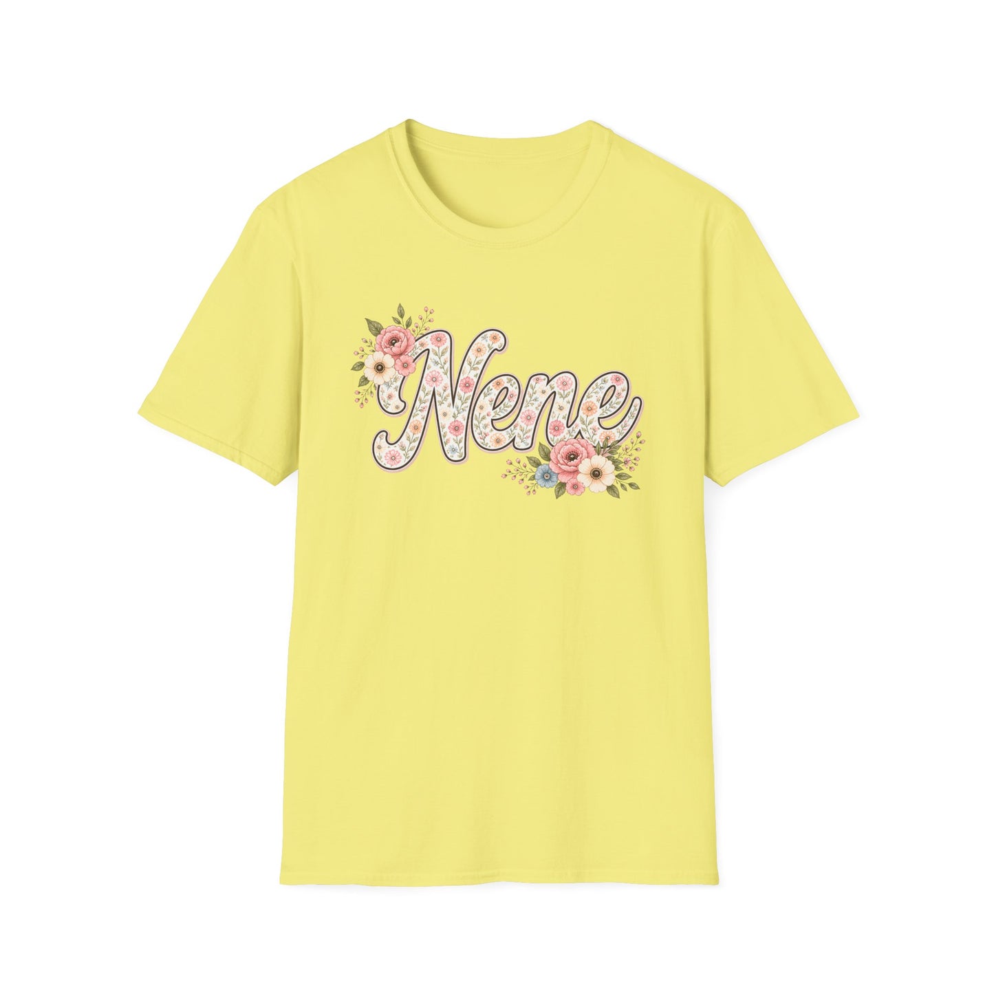 Nene Floral Shirt | Grandma Name Graphic Tee | Cute Nene Gift Shirt | Gildan Softstyle Tee