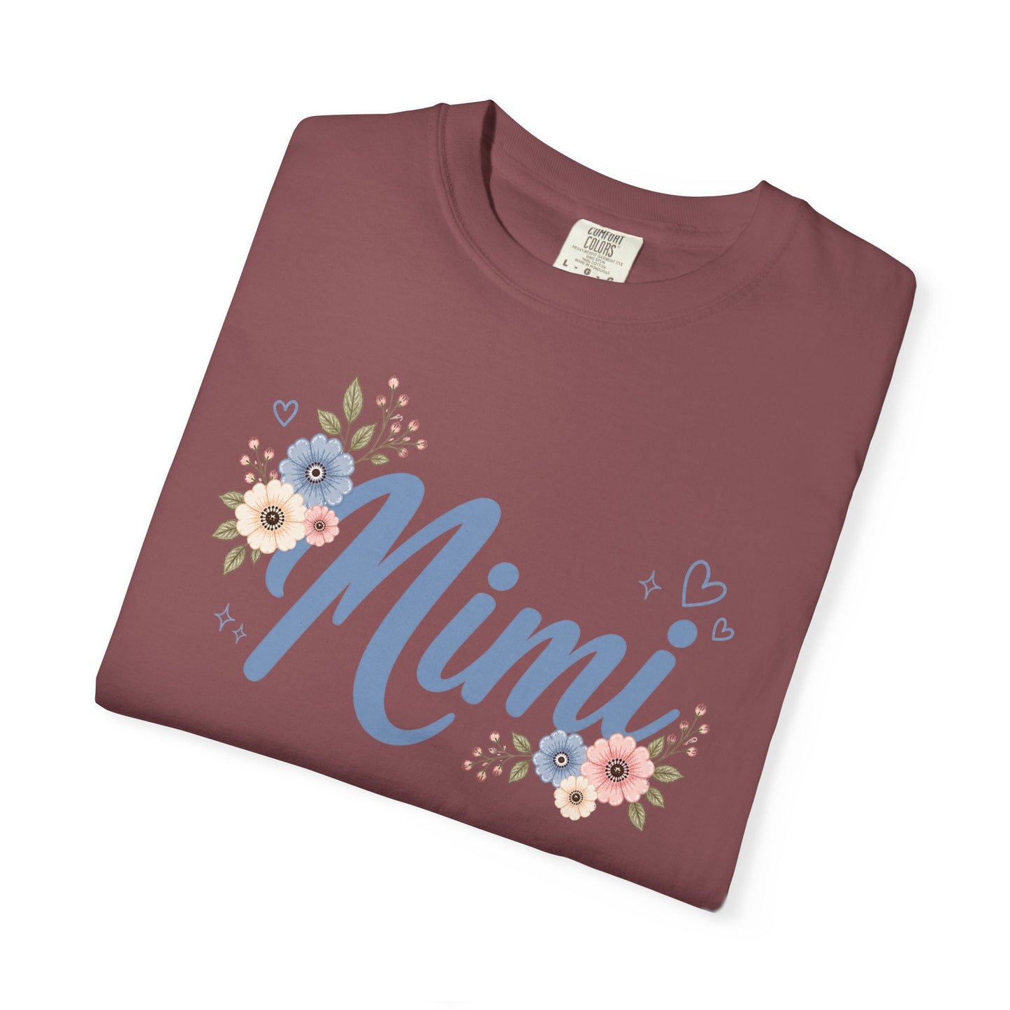 Mimi Comfort Colors Shirt, Floral Grandma Shirt, Cute Mimi Gift Tee, Grandmother Graphic Shirt, Mimi Flower Tee