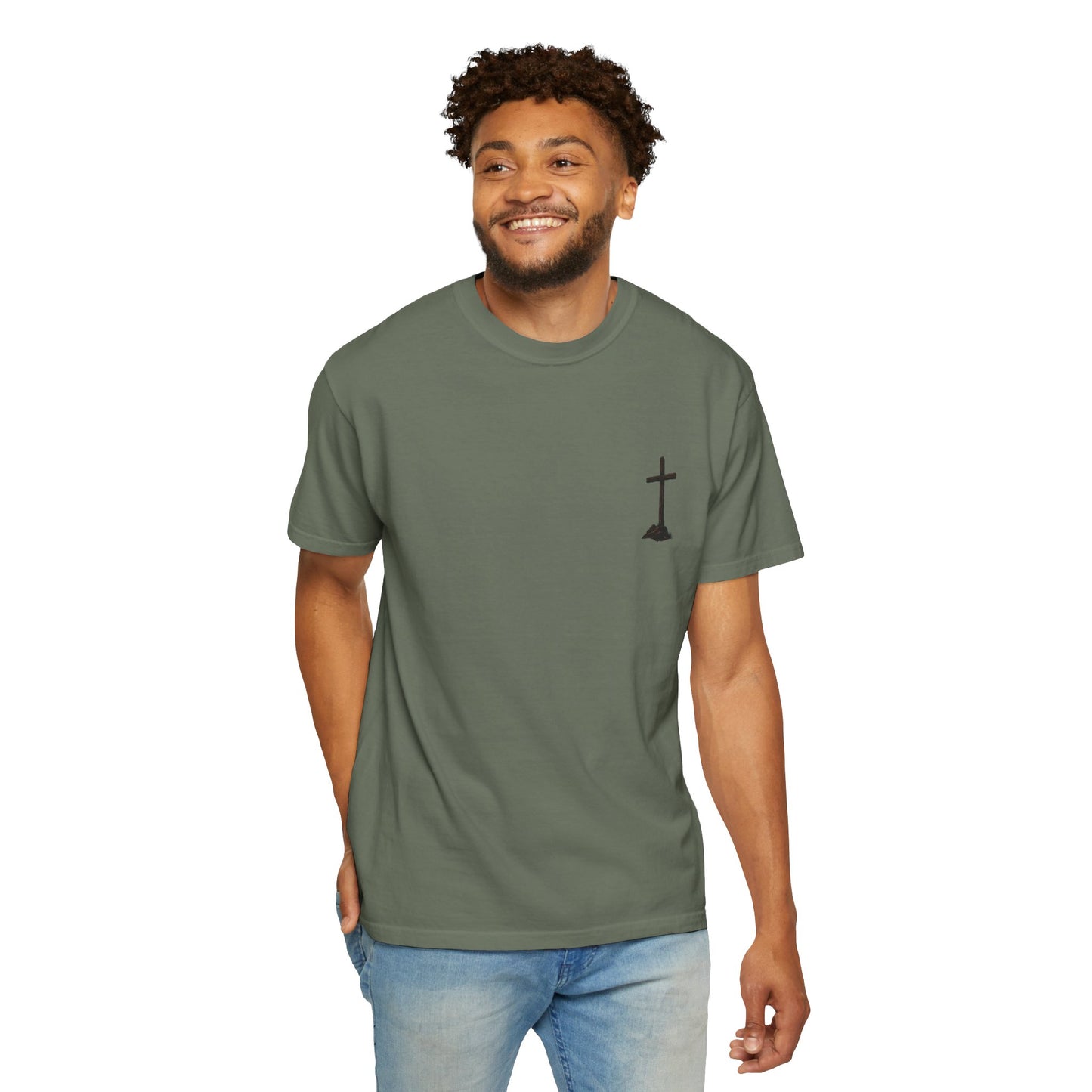 Cowboy Faith Shirt | Christian Western Graphic Tee | A Cowboy's Strongest Stand Shirt | Comfort Colors 1717 Tee