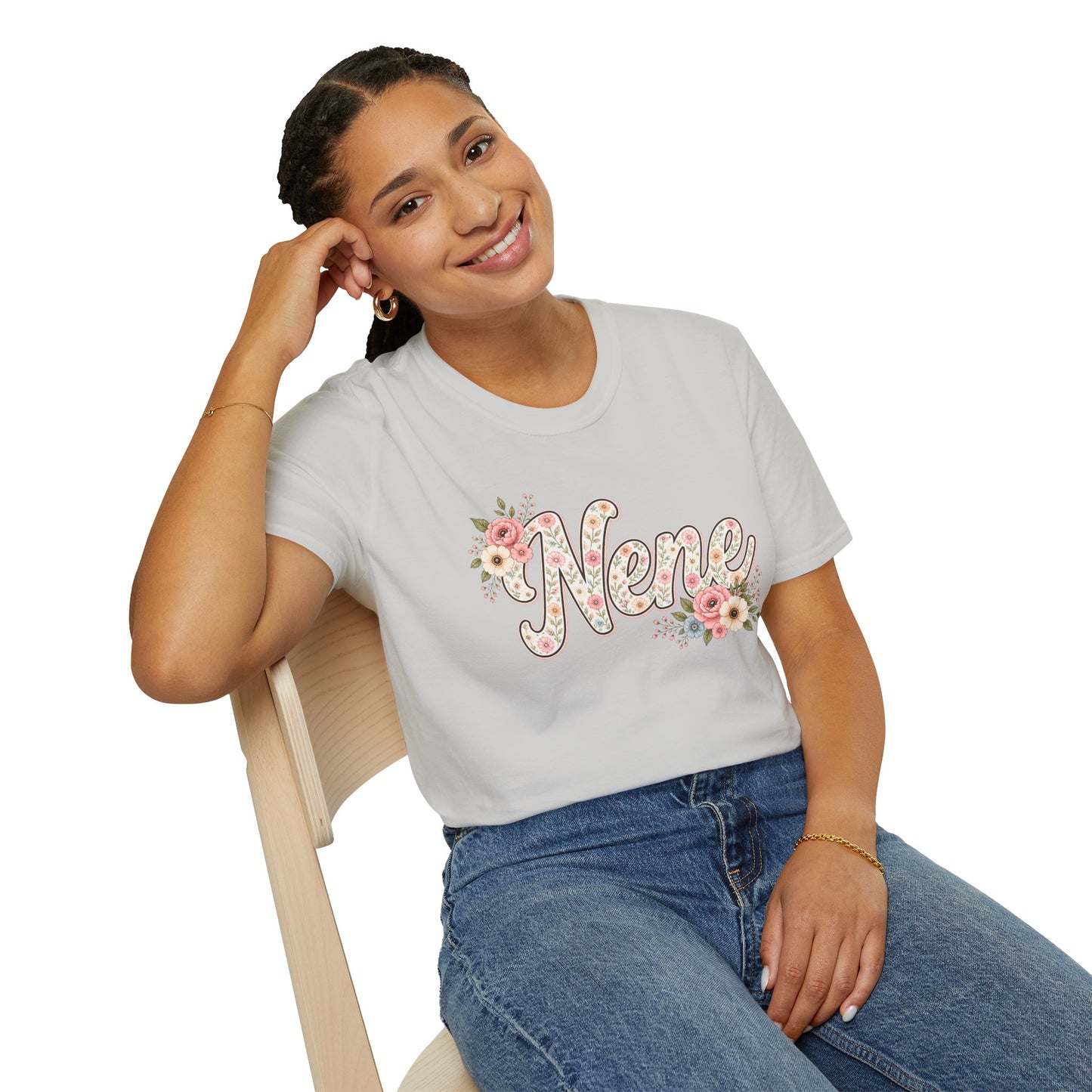 Nene Floral Shirt | Grandma Name Graphic Tee | Cute Nene Gift Shirt | Gildan Softstyle Tee