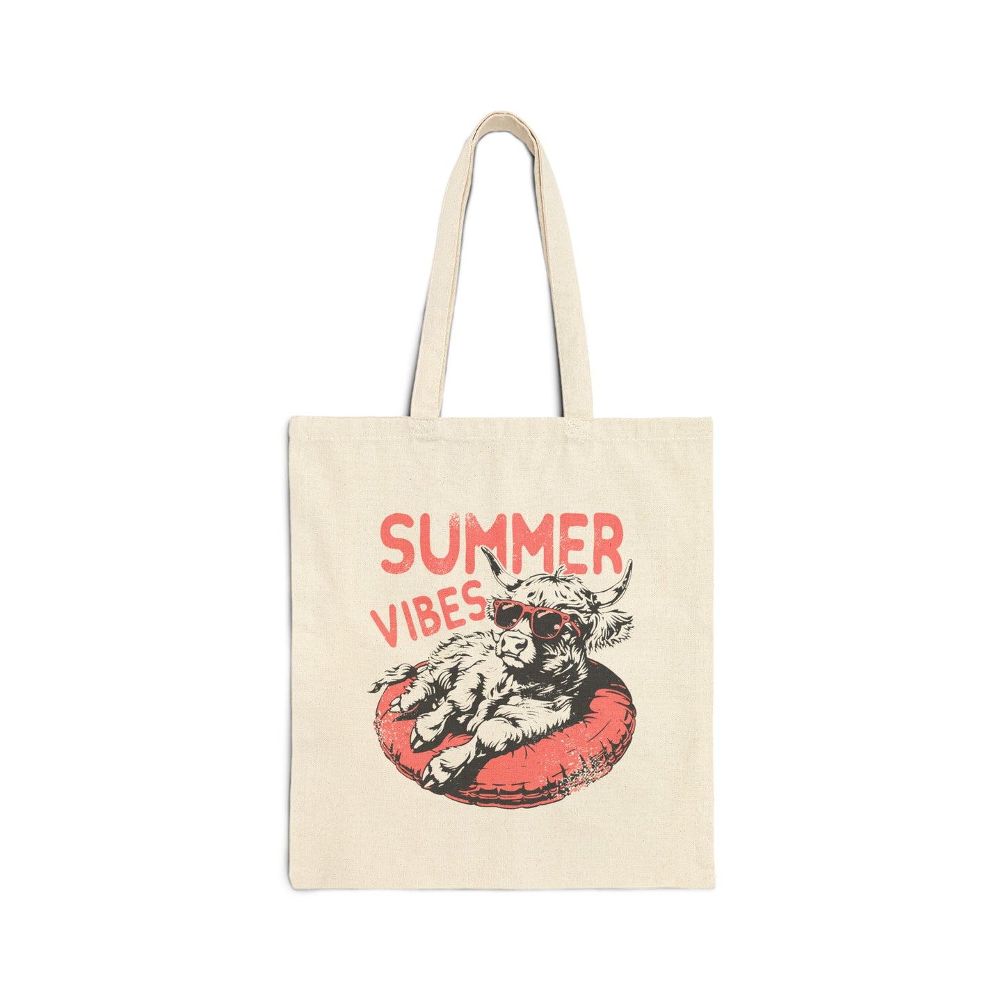 "Summer Vibes" Highland - Canvas Tote Bag