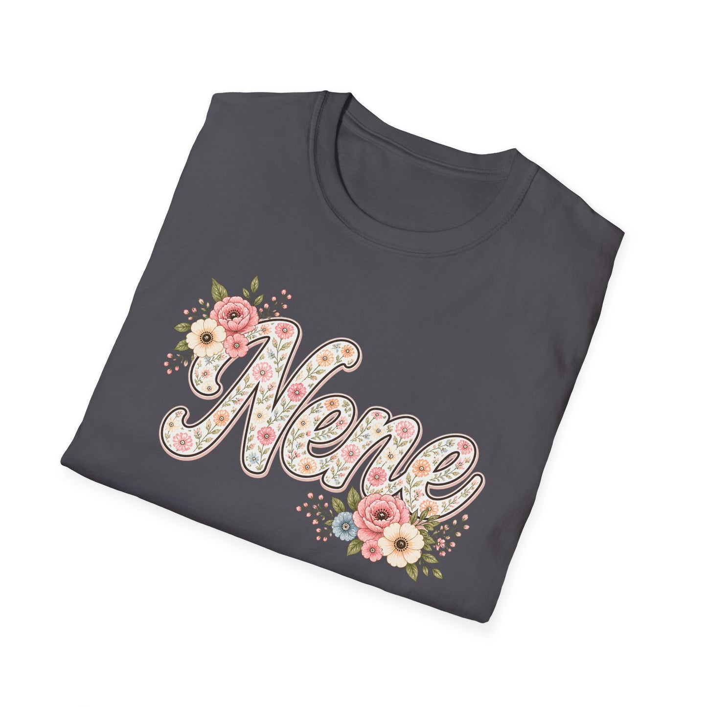 Nene Floral Shirt | Grandma Name Graphic Tee | Cute Nene Gift Shirt | Gildan Softstyle Tee