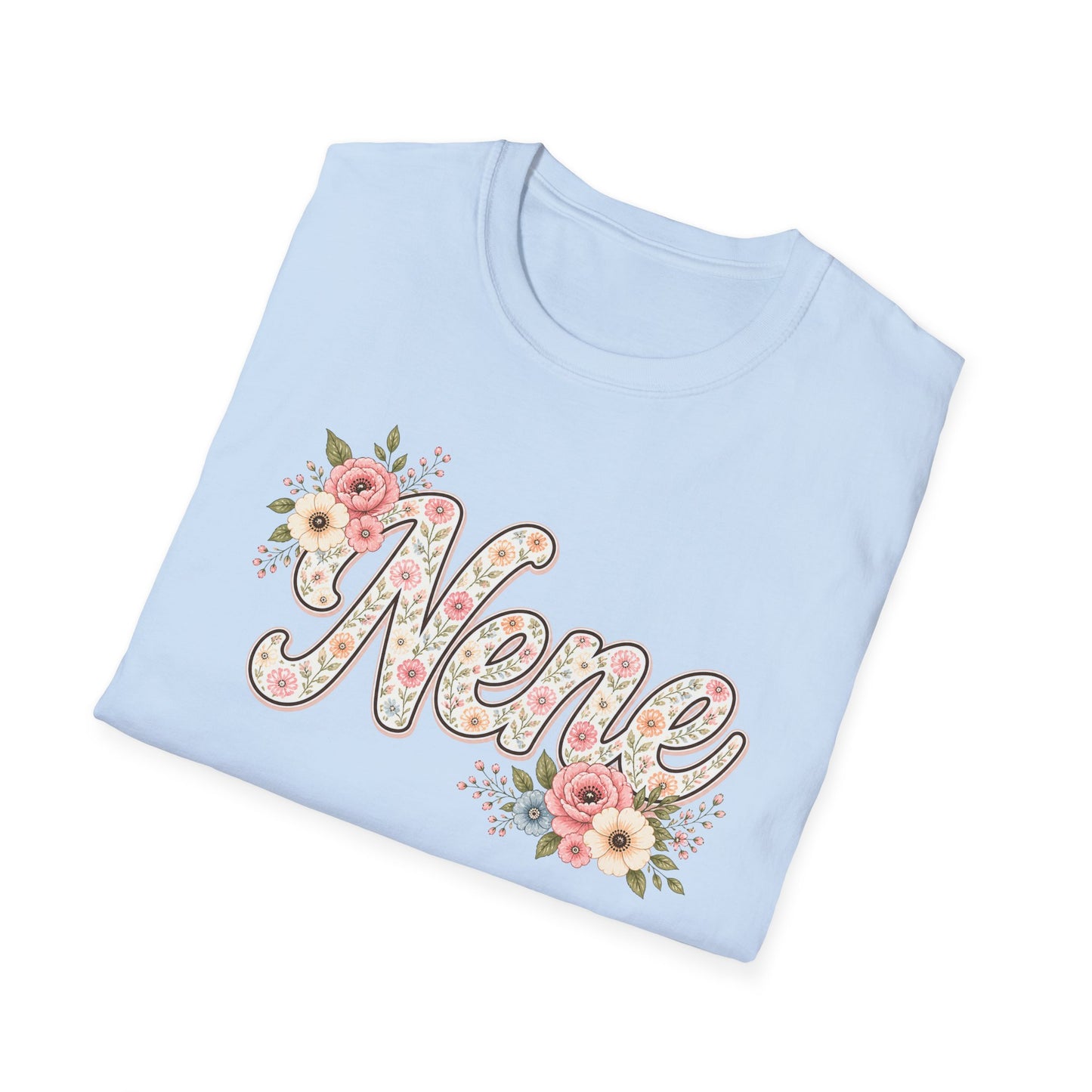 Nene Floral Shirt | Grandma Name Graphic Tee | Cute Nene Gift Shirt | Gildan Softstyle Tee