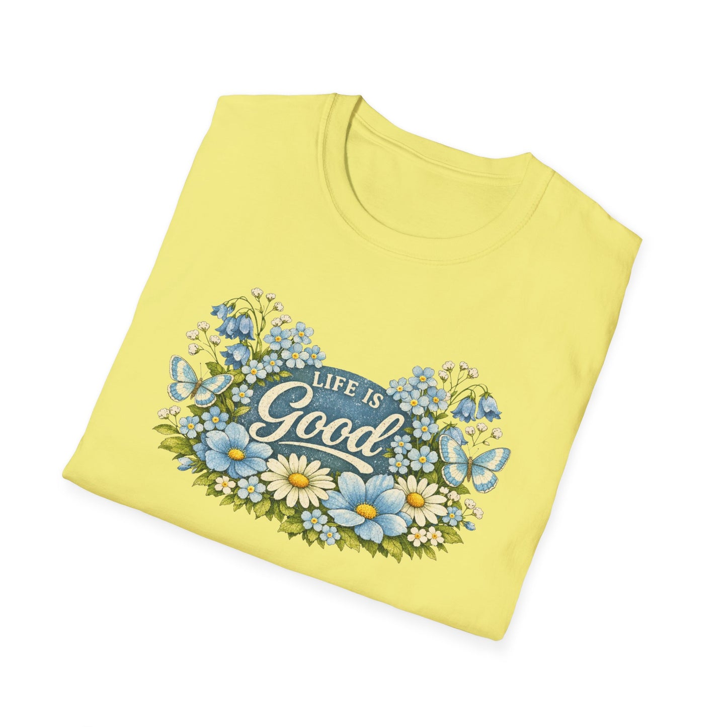 Life Is Good Daisy T-Shirt | Gildan Unisex Soft Style | Floral | Retro | Positive | Graphic Tee