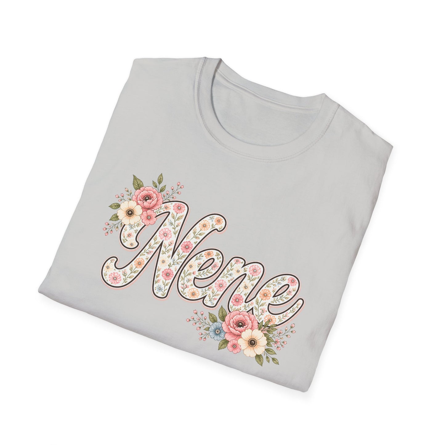 Nene Floral Shirt | Grandma Name Graphic Tee | Cute Nene Gift Shirt | Gildan Softstyle Tee