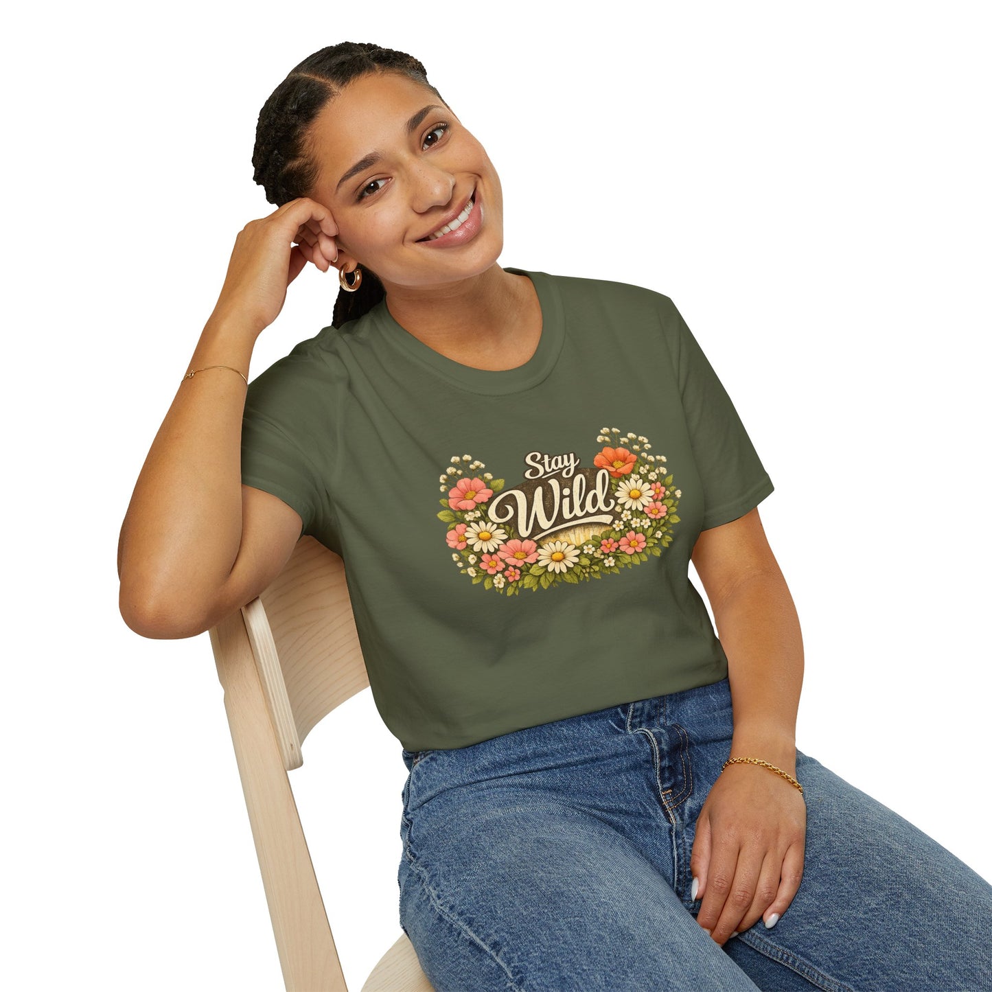 Stay Wild Floral T-Shirt | Retro | Flower | Graphic Tee