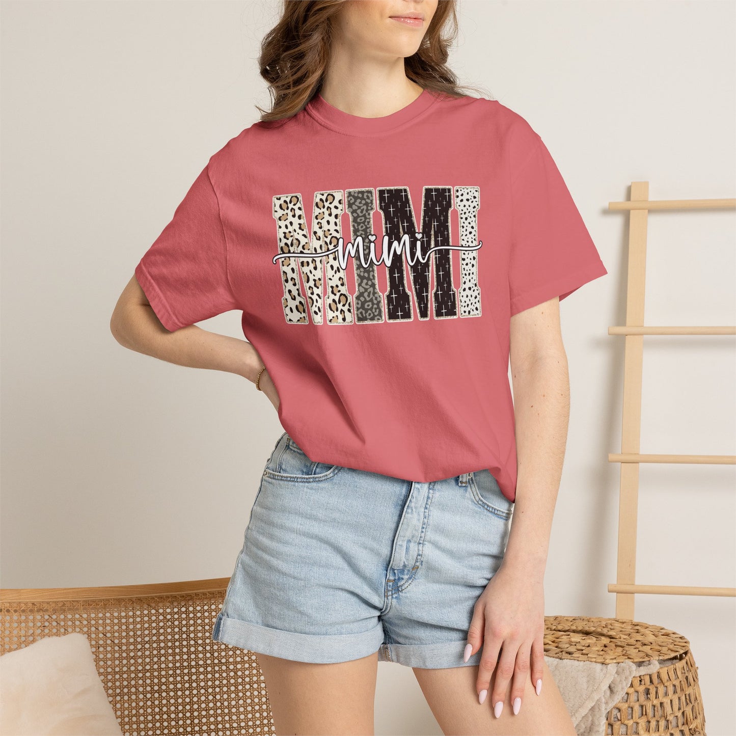 Mimi Graphic Tee | Stylish Grandma Shirt | Leopard Print Mimi Shirt | Comfort Colors Tee