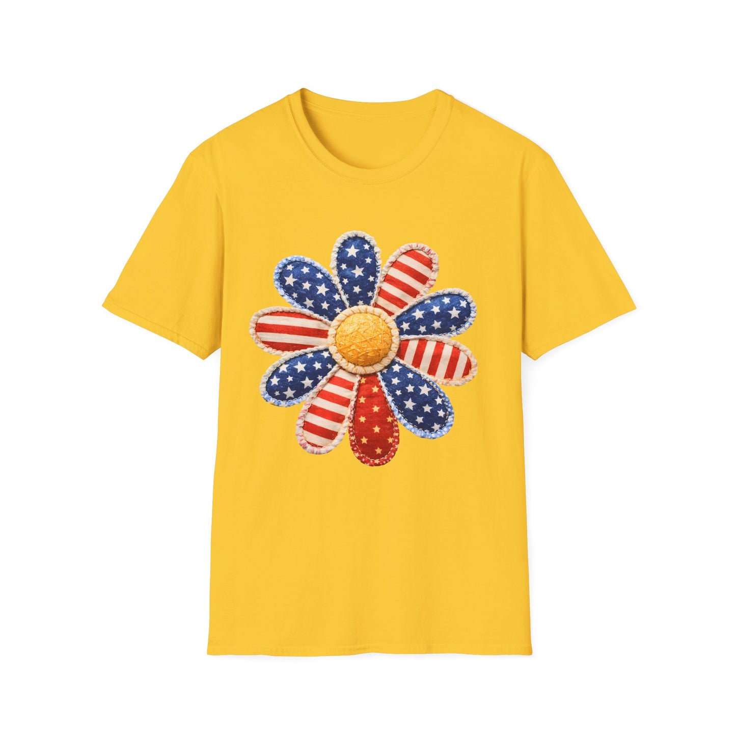 Patriotic Daisy T-Shirt | Gildan Unisex Soft-Style | Graphic Tees | Patriotic Shirt | Memorial Day | Fourth of July
