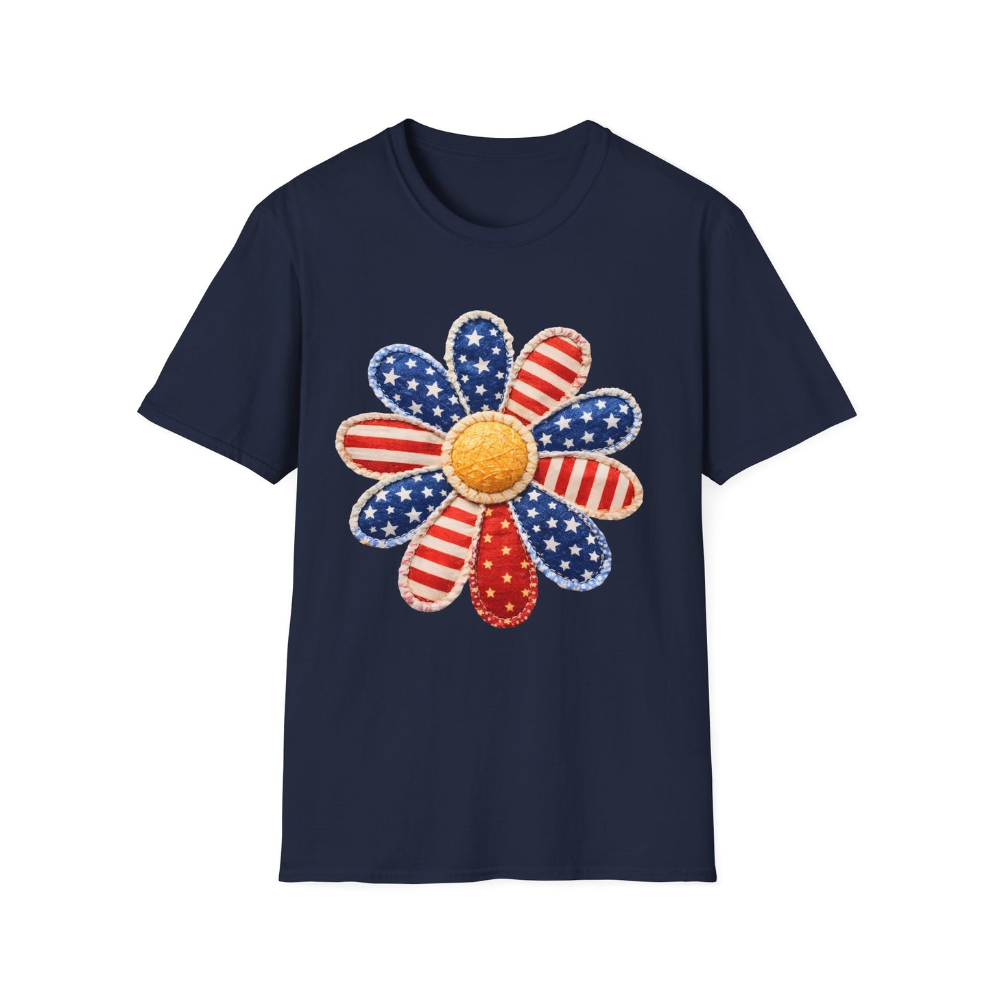 Patriotic Daisy T-Shirt | Gildan Unisex Soft-Style | Graphic Tees | Patriotic Shirt | Memorial Day | Fourth of July