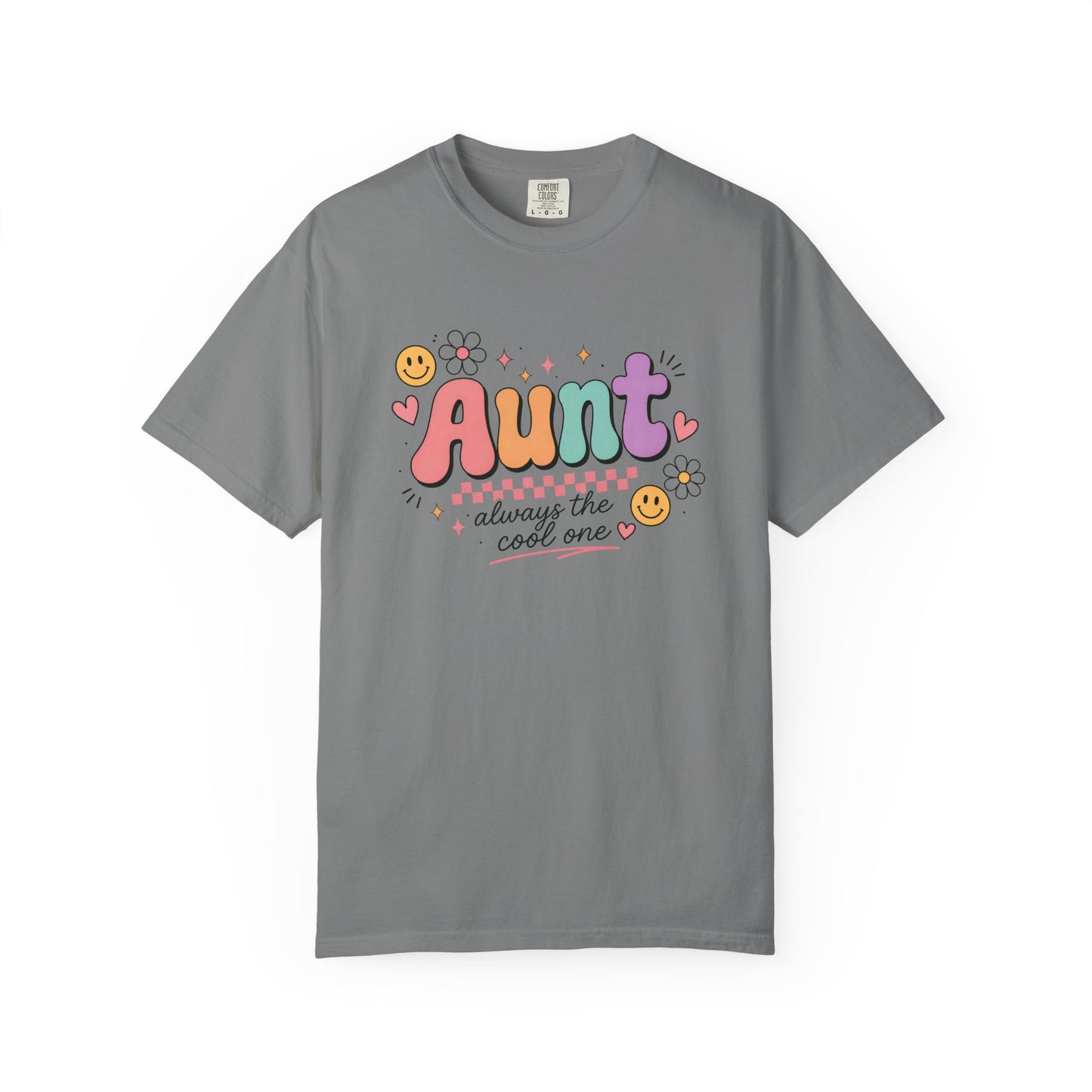 Cool Aunt Comfort Colors Shirt, Aunt Always the Cool One Tee, Retro Auntie Graphic Tee, Cute Aunt Gift Shirt