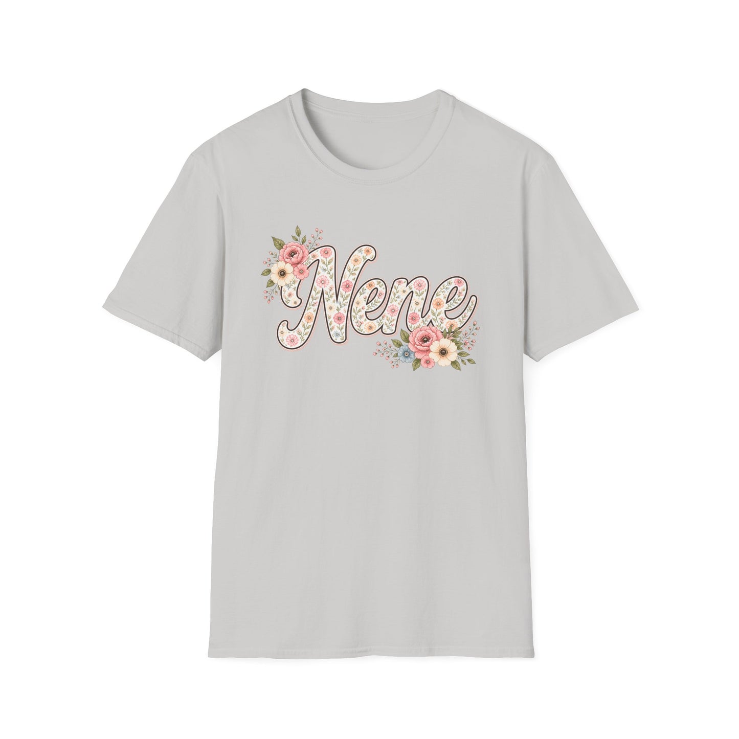 Nene Floral Shirt | Grandma Name Graphic Tee | Cute Nene Gift Shirt | Gildan Softstyle Tee