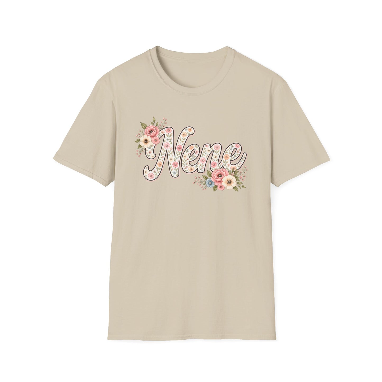 Nene Floral Shirt | Grandma Name Graphic Tee | Cute Nene Gift Shirt | Gildan Softstyle Tee