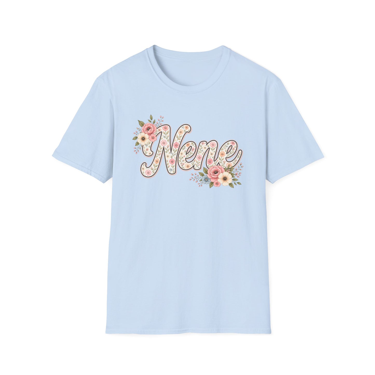 Nene Floral Shirt | Grandma Name Graphic Tee | Cute Nene Gift Shirt | Gildan Softstyle Tee