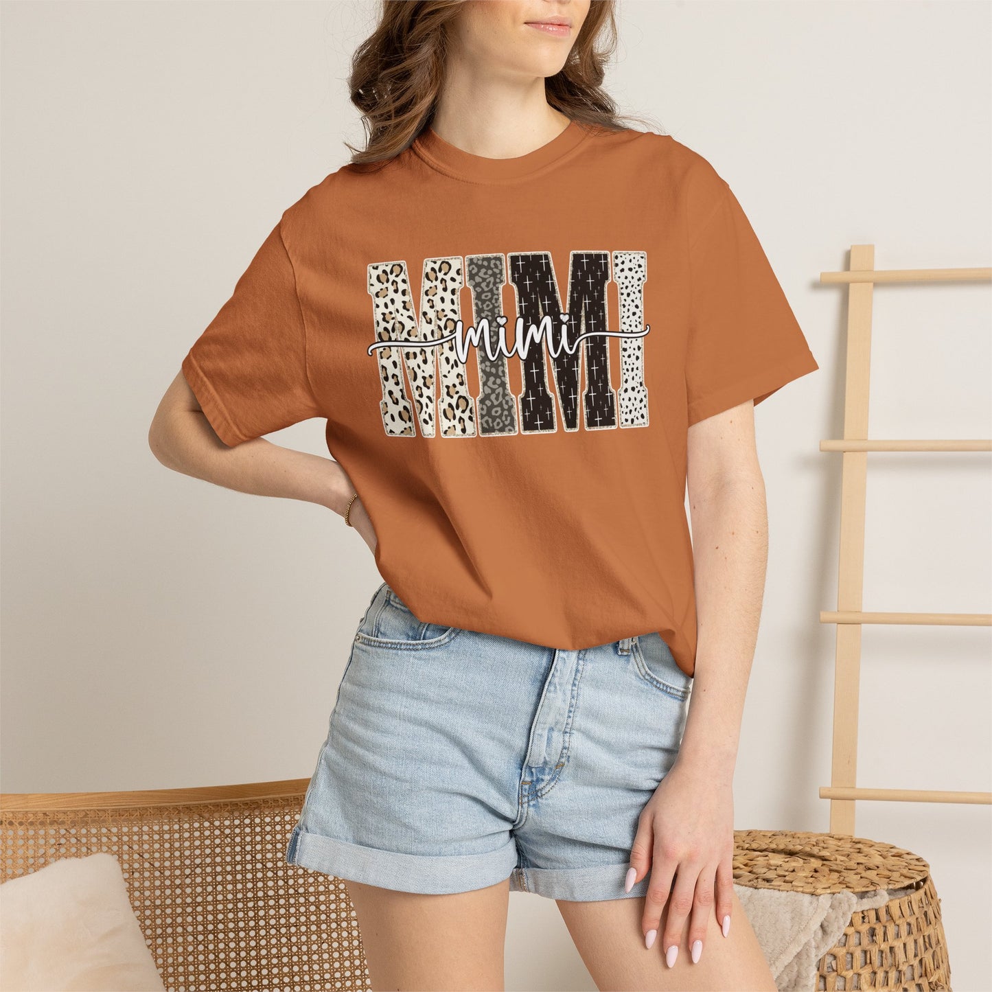 Mimi Graphic Tee | Stylish Grandma Shirt | Leopard Print Mimi Shirt | Comfort Colors Tee