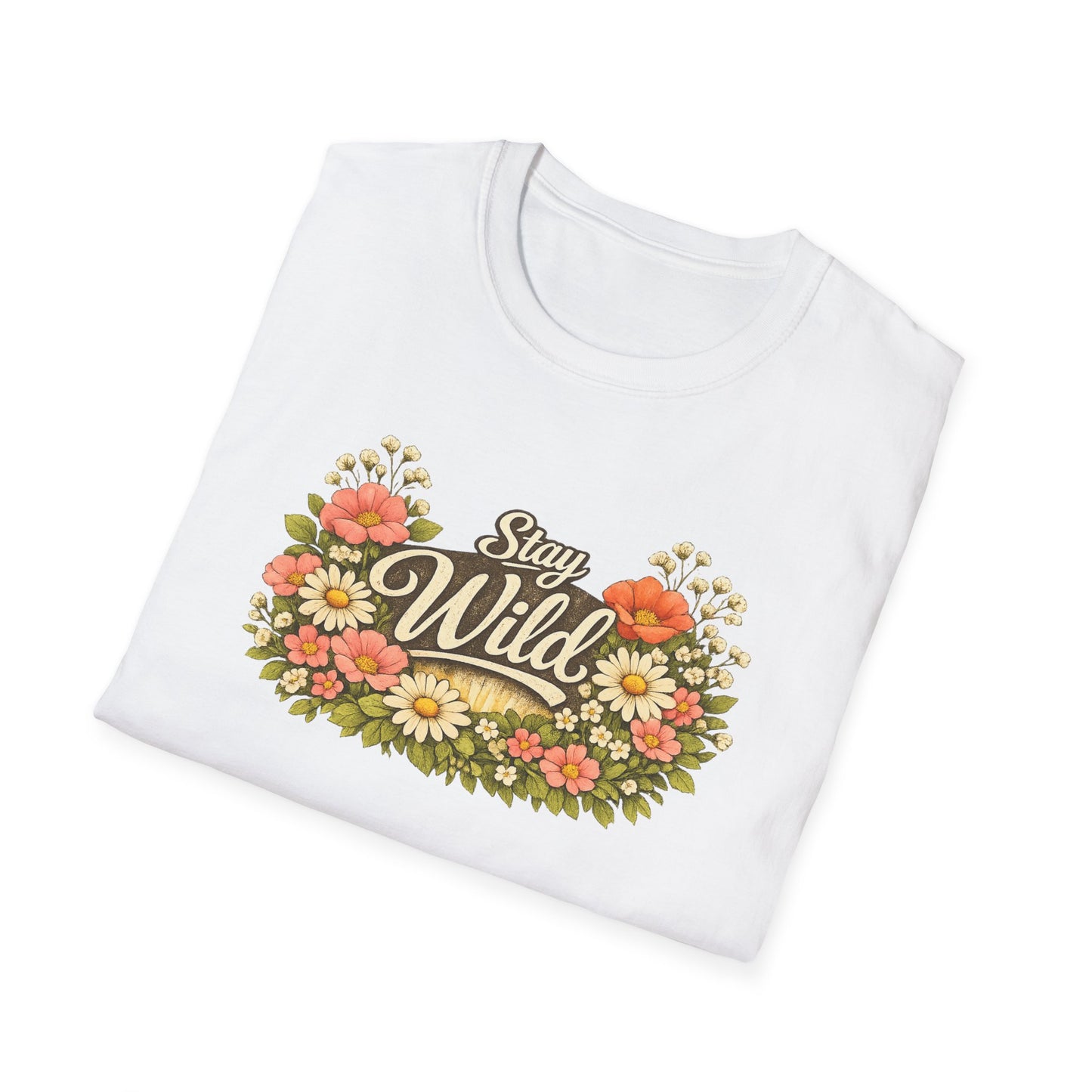 Stay Wild Floral T-Shirt | Retro | Flower | Graphic Tee