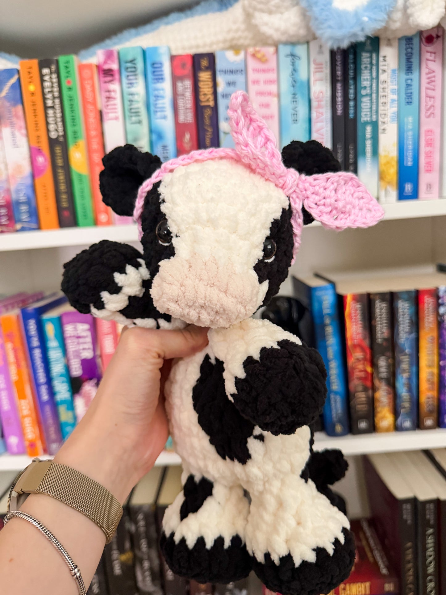Holstein Cow Plush | Handmade Crochet Cow | Farm Animal Stuffed Plush | Soft Cow Plushie Gift