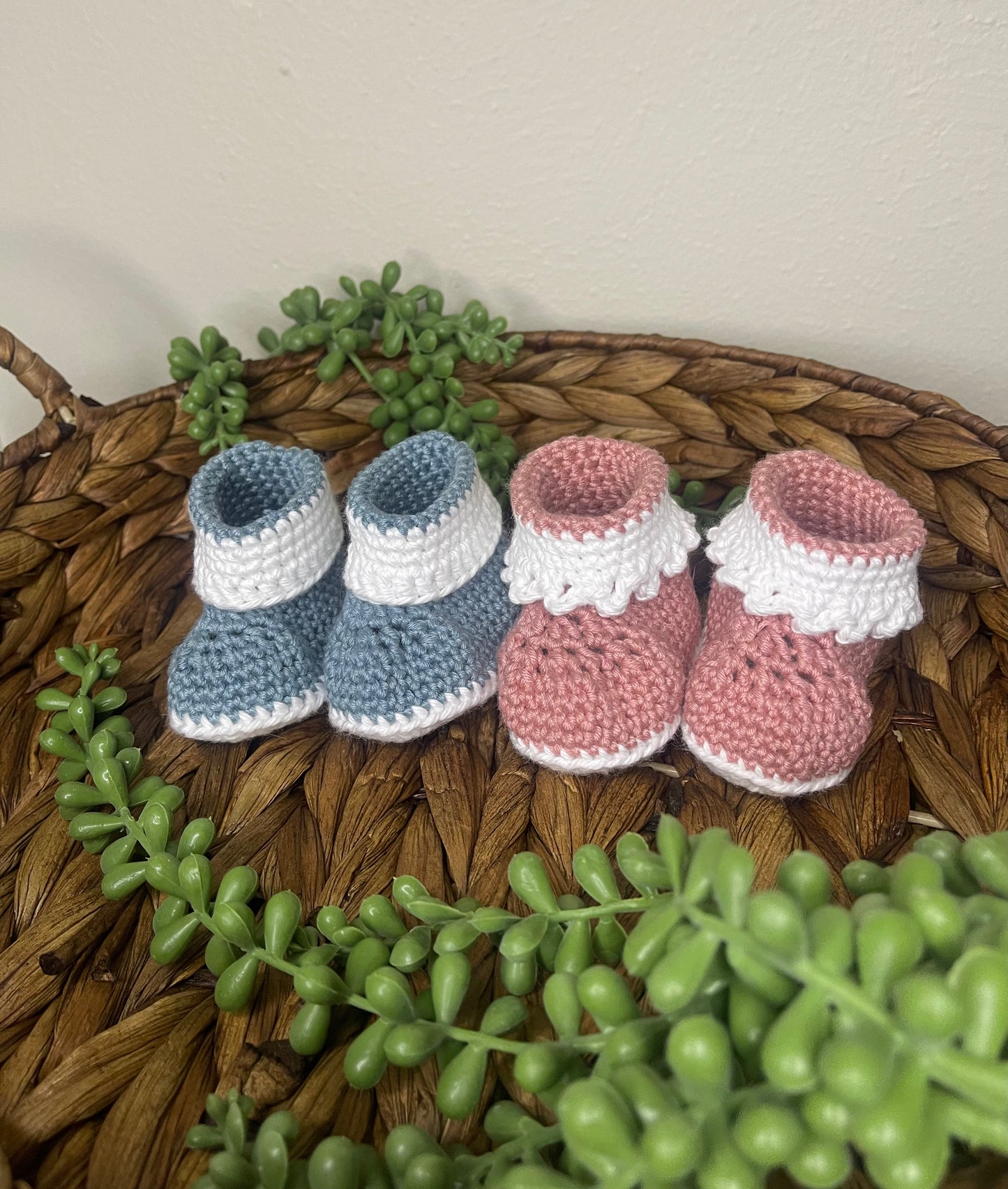 Handmade Crochet Baby Booties | Soft Baby Shoes | Custom Baby Gift | Newborn Crochet Booties