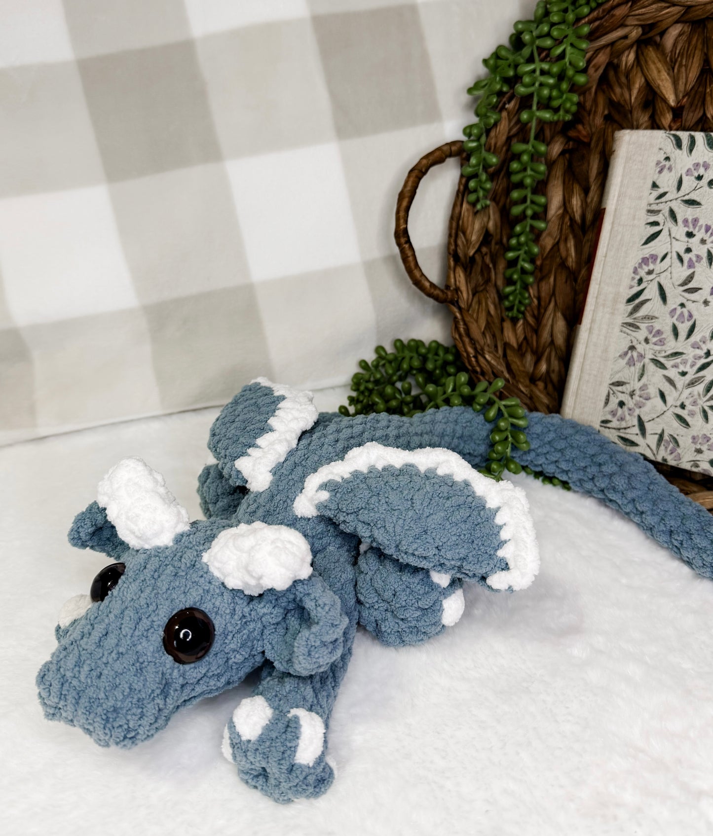 Handmade Plush Dragon | Crochet Dragon Stuffed Animal | Soft Fantasy Plushie | Cute Dragon Gift
